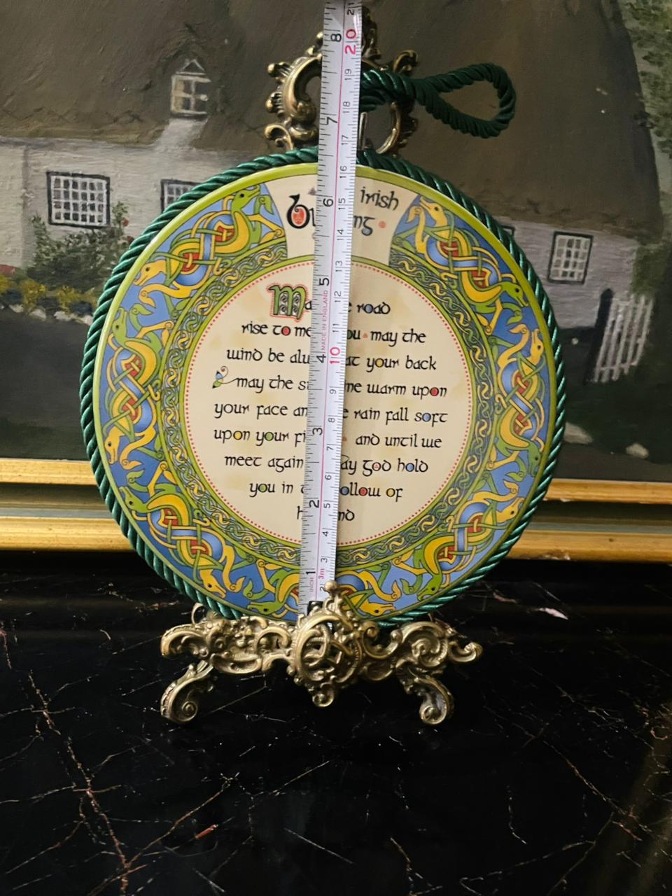 Clara Crafts Irish Weave Blessing Plaque – “An Irish Blessing” Celtic Wall Hanging