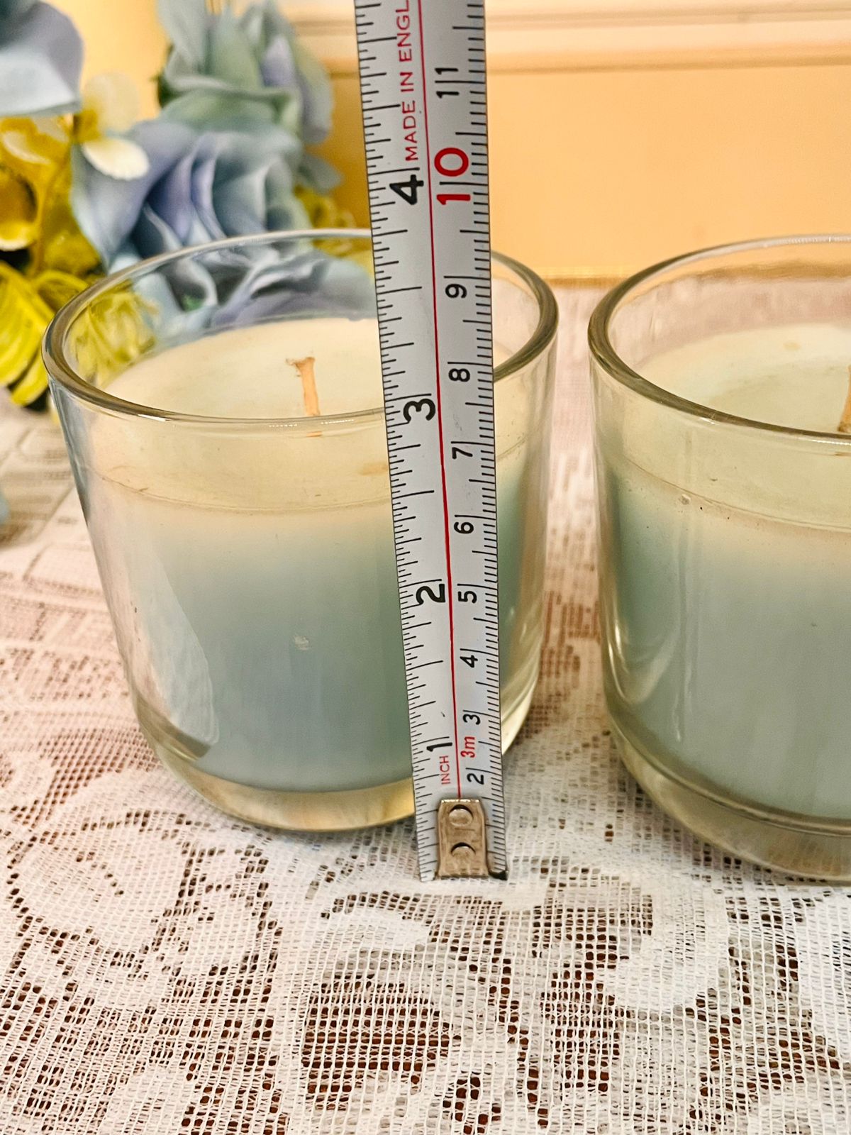 Vintage Glass Jar Candle – Soft Sage Duo