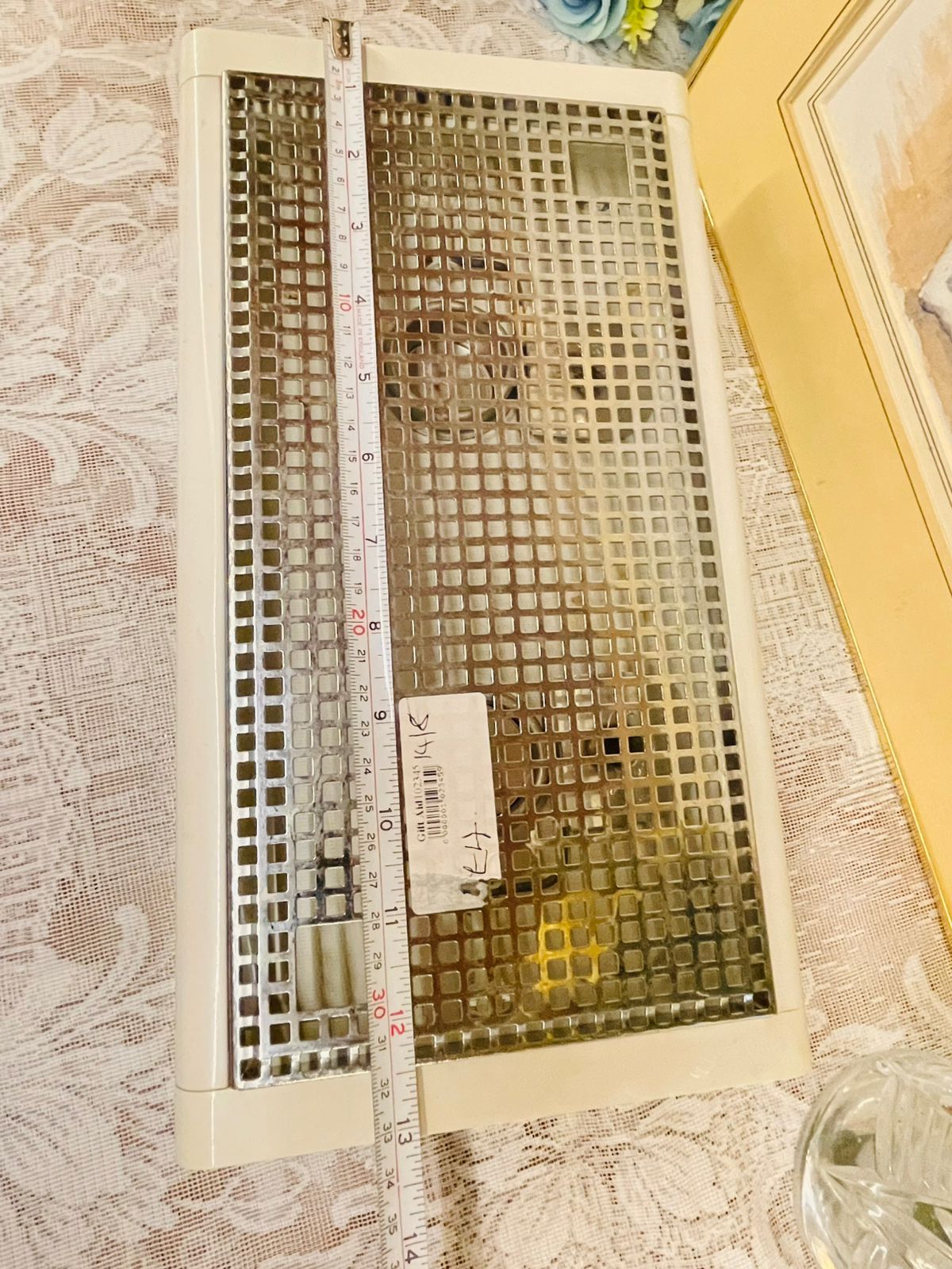Vintage Food Warmer with Mirrored Grid top