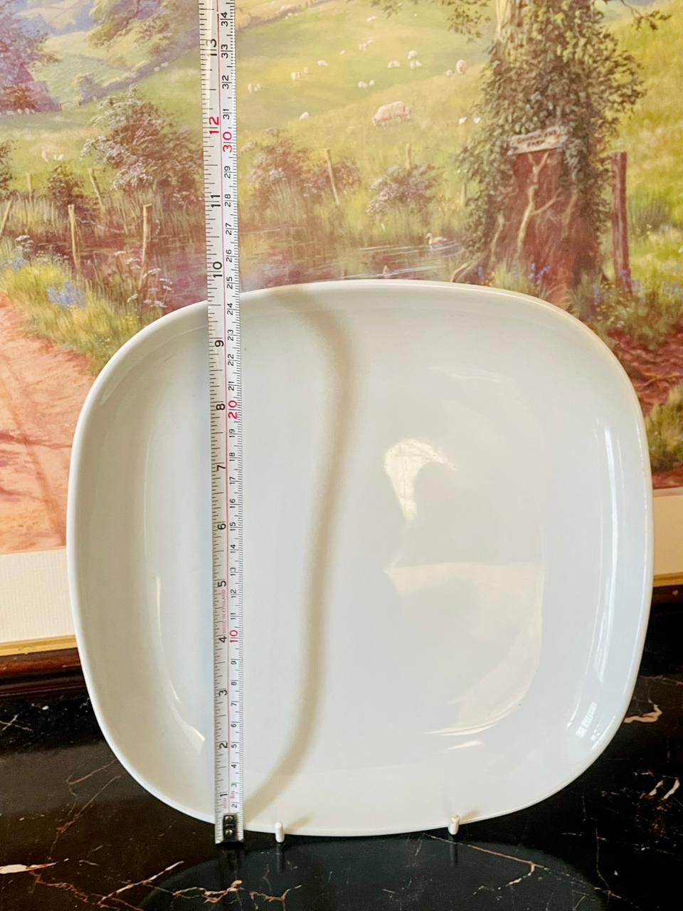 IKEA White Porcelain Square Dinner Plate Set – Set of 8 (Made in Turkey)