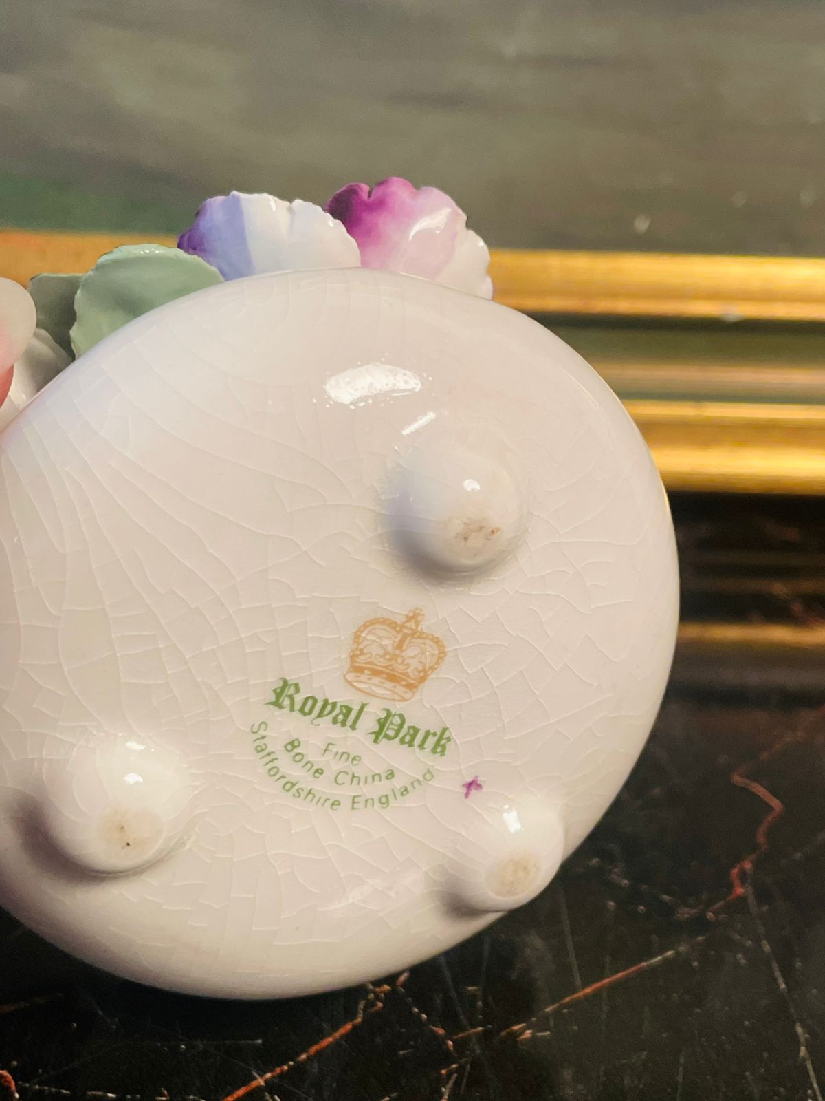 Royal Park Fine Bone China Floral Bouquet ( 7cm )– Staffordshire England – Handcrafted Miniature