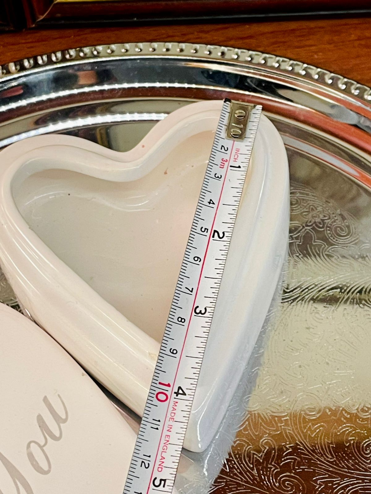 Heart-Shaped Ceramic Trinket Box with “Thank You” Lid