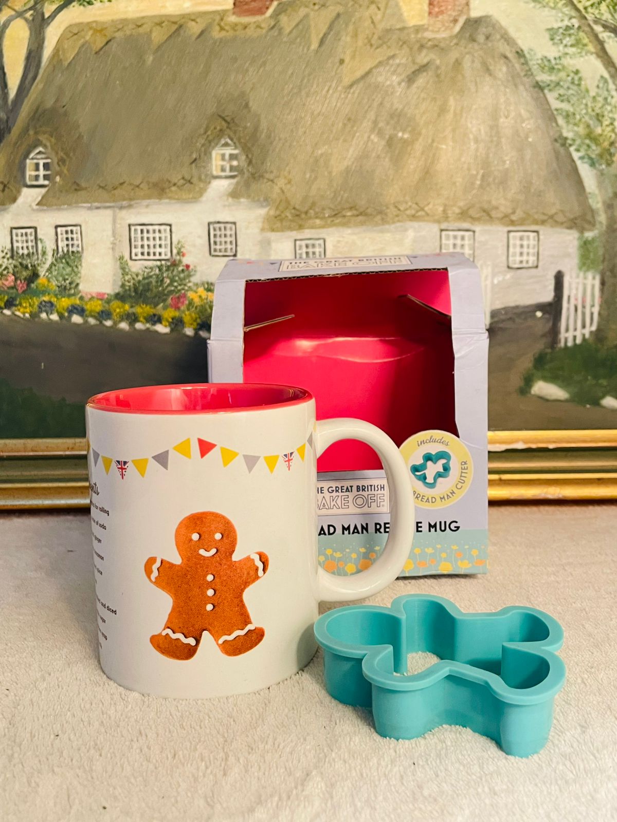 gingerbread reciepe Tea mug with cutter ,Coffee mug ,Oven Safe,bone china , England