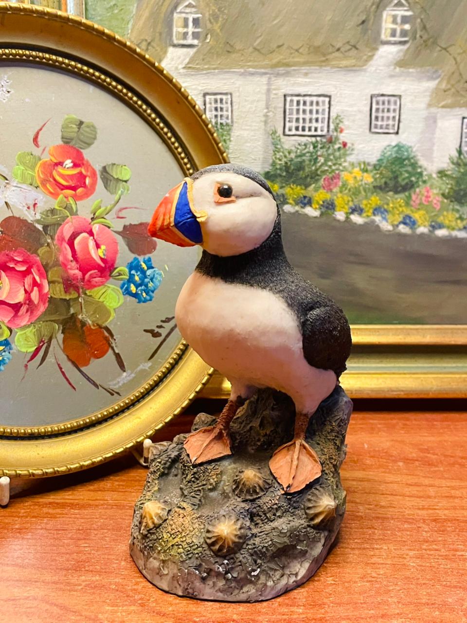 Puffin Bird Stoneware from England | Fairy Garden & Home Decor