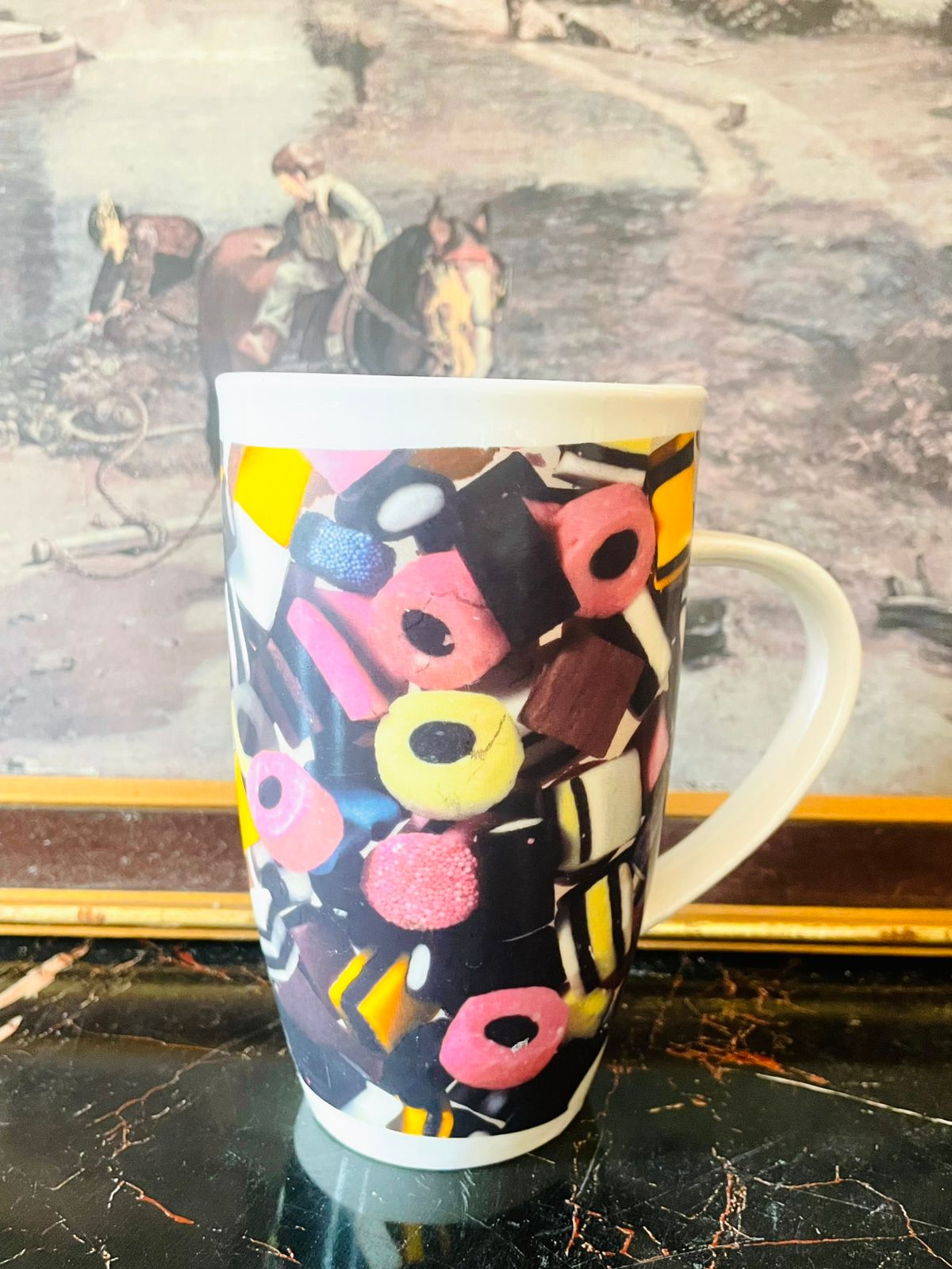 Charlotte Rose “Liquorice Allsorts” Tall Mug – Candy Art Collection