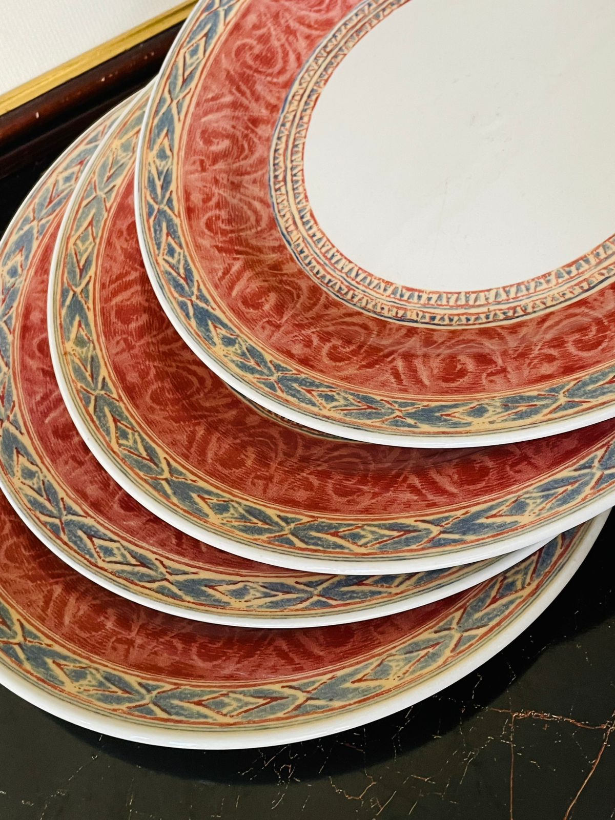 Set of 4 , Jeff Banks Zarand Dinner Plates – Designer Collection, Made in England