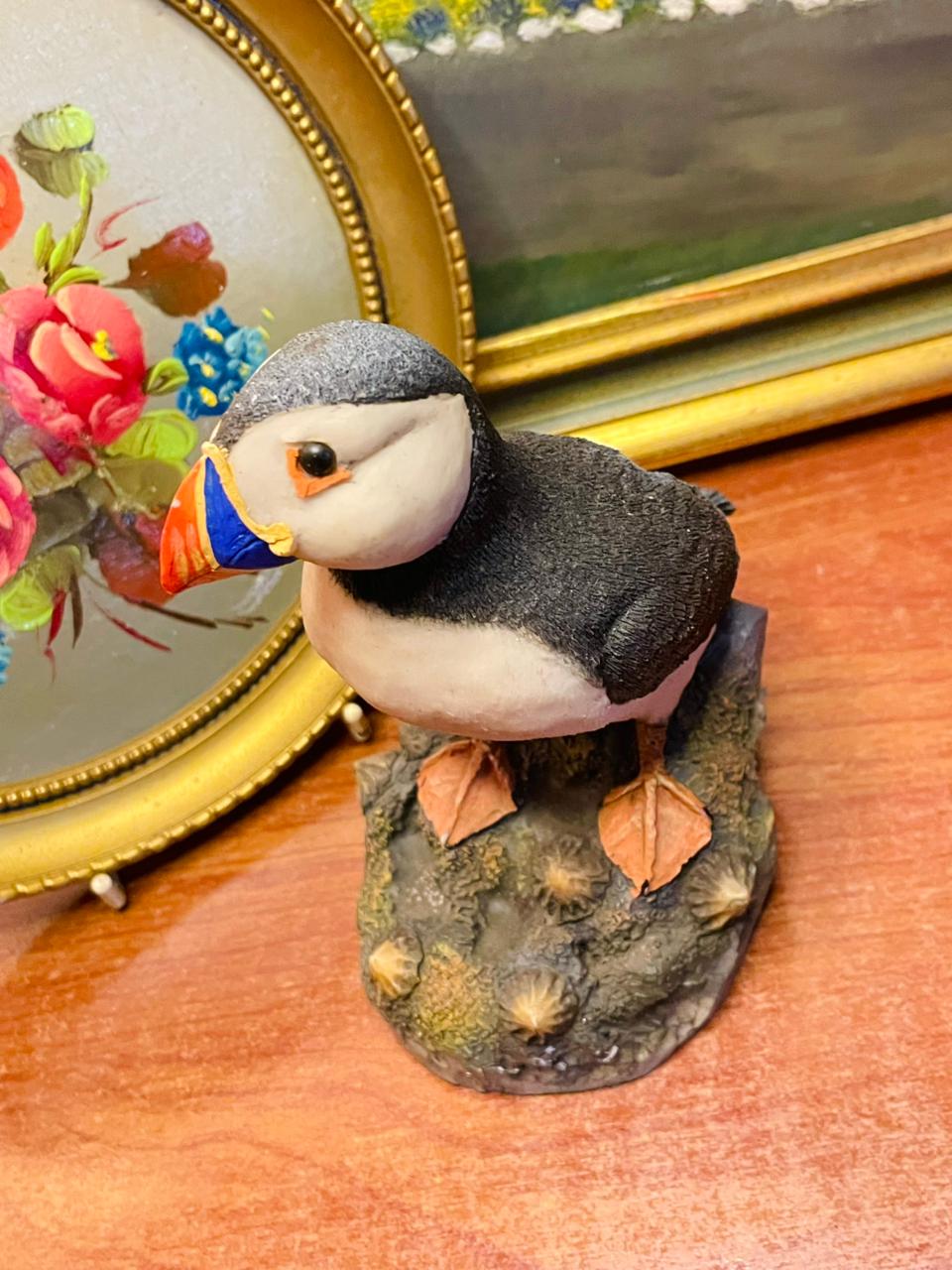 Puffin Bird Stoneware from England | Fairy Garden & Home Decor