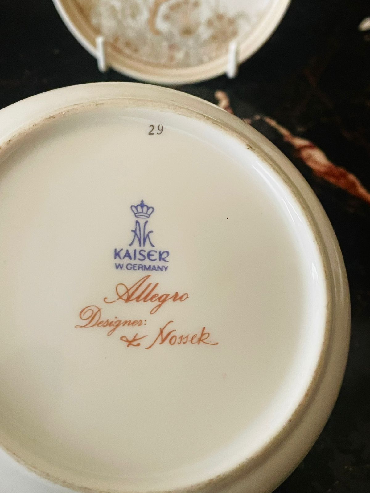 Kaiser W. Germany “Allegro” Pair of Wall Décor Plates – Designed by K. Nossek