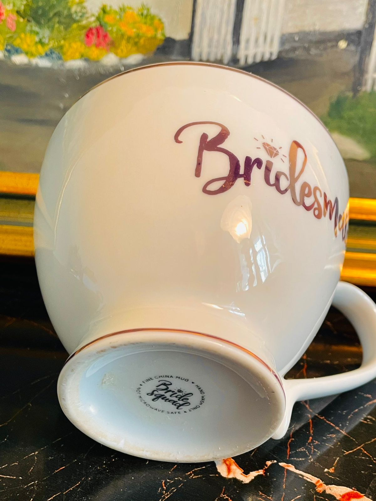 Bridesmaid Fine China Mug – Bride Squad Gift – Elegant Keepsake