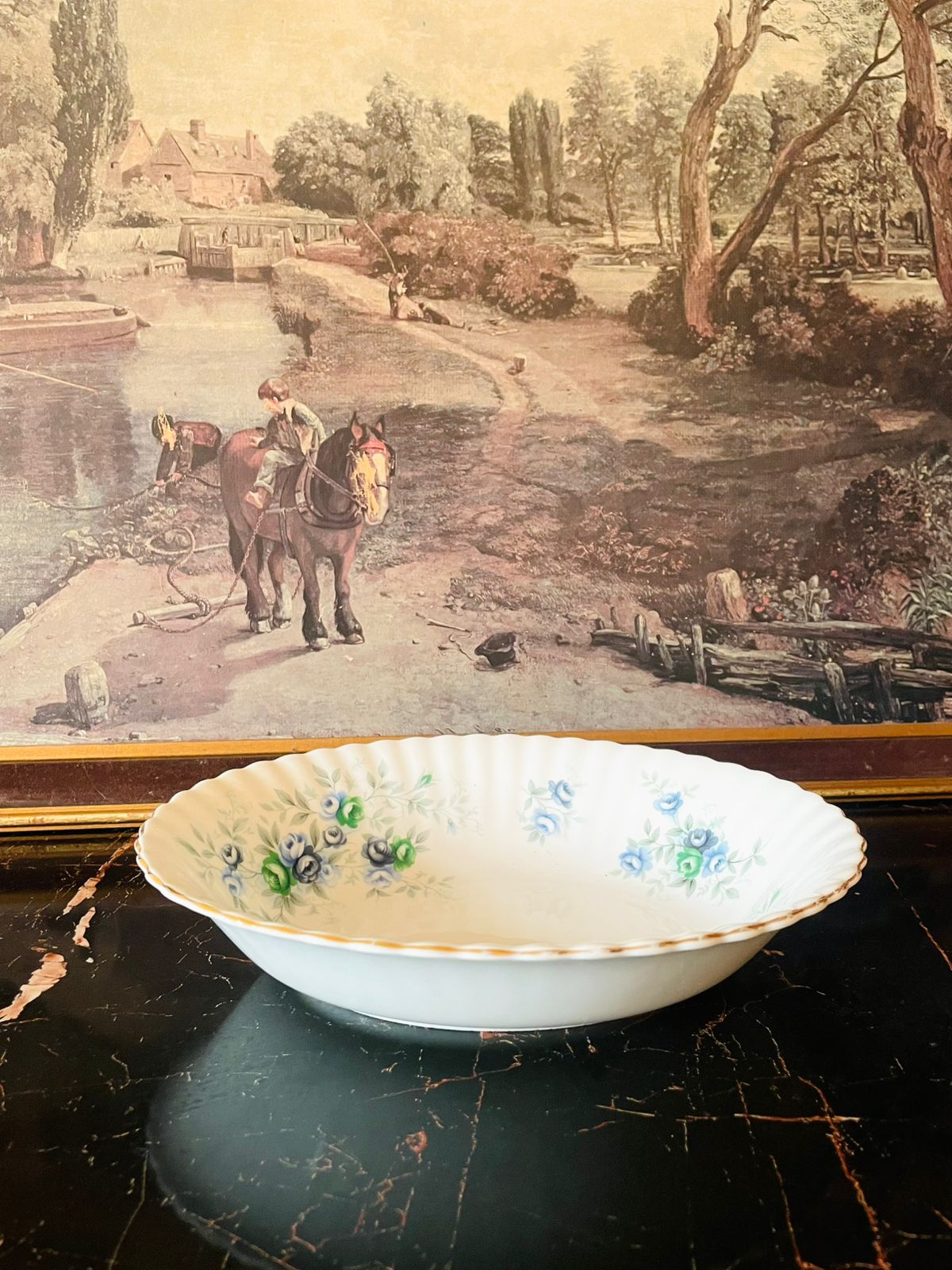 Royal Albert Inspiration bowl, Royal Albert England bone china, floral serving bowl, English cottage decor, vintage Royal Albert dish, fine bone china bowl, thrift home decor Pakistan, collectible floral china, rare Royal Albert vintage, heritage English pottery