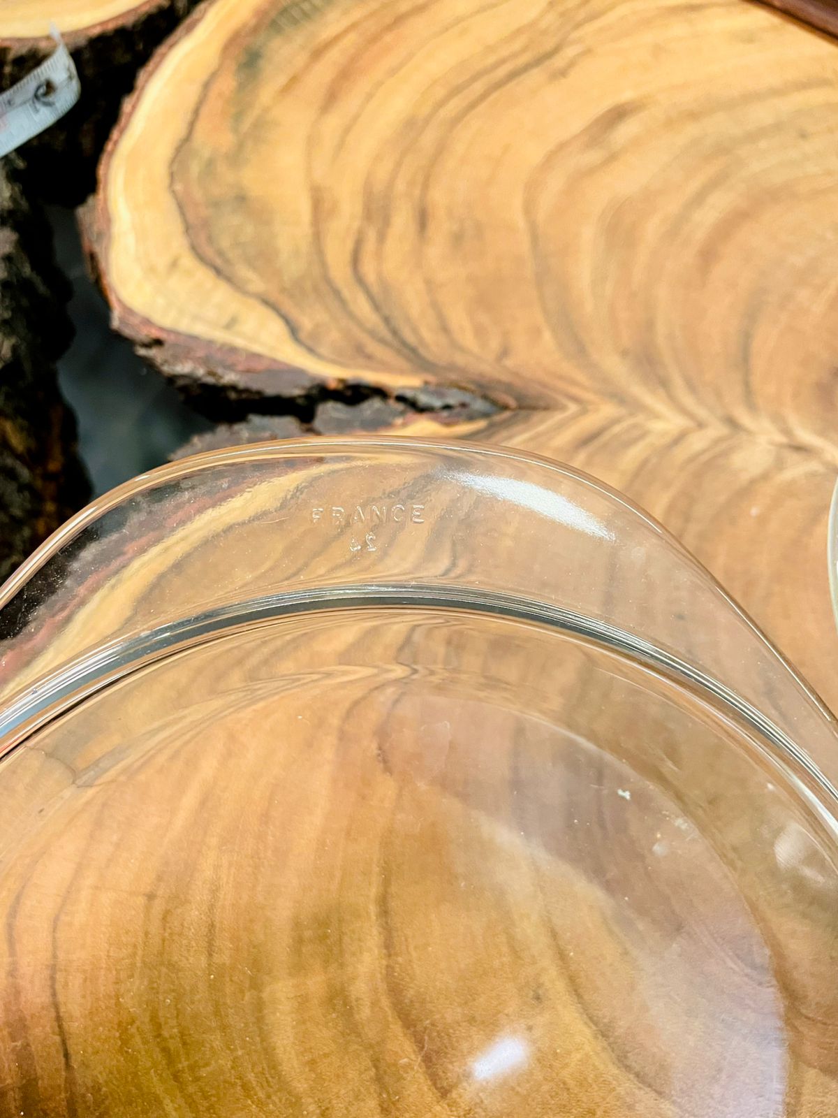 Vintage French Glass Baking Dish Clear Oven Bowl France