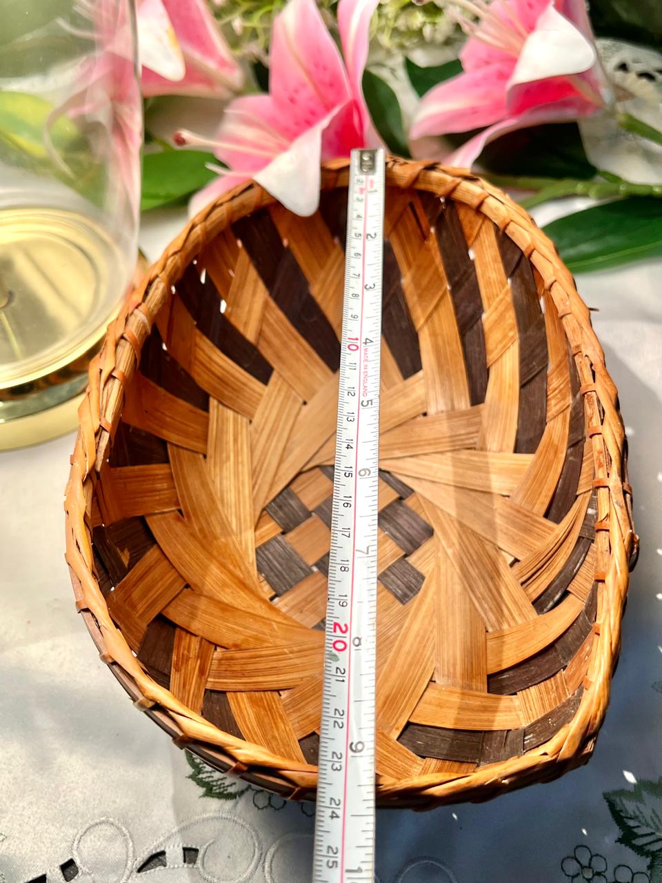 Woven Oval Serving Basket Approx. 24 cm
