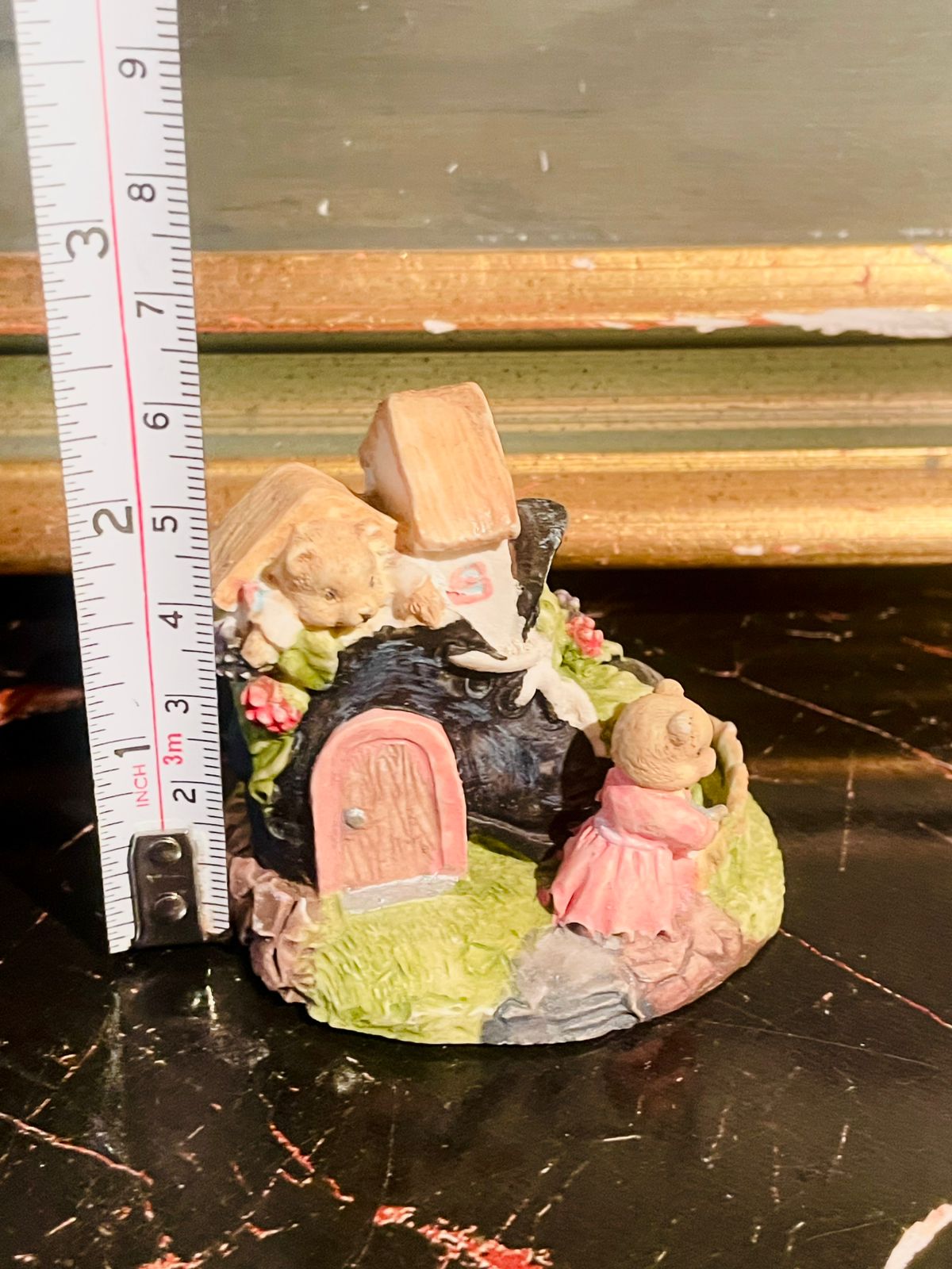 Cherished Shoe design House with Teddies” Figurine — Designed by Priscilla Hillman