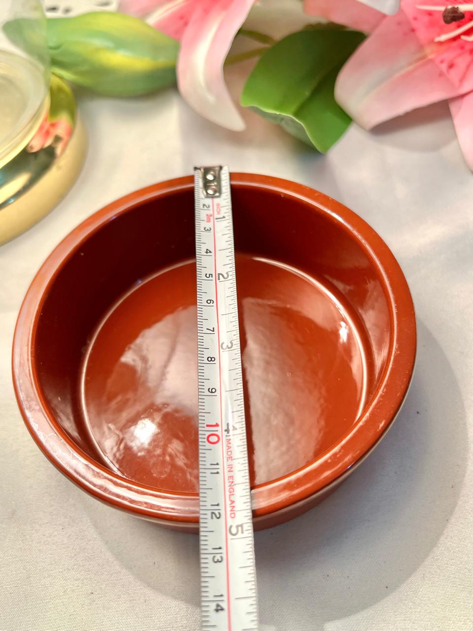 Terracotta Oven-Safe Ceramic Baking Dish – 4.5 Inch