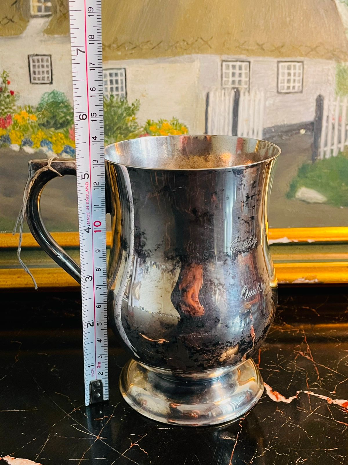 Vintage Silver-Plated Tankard Mug – English Style Barware