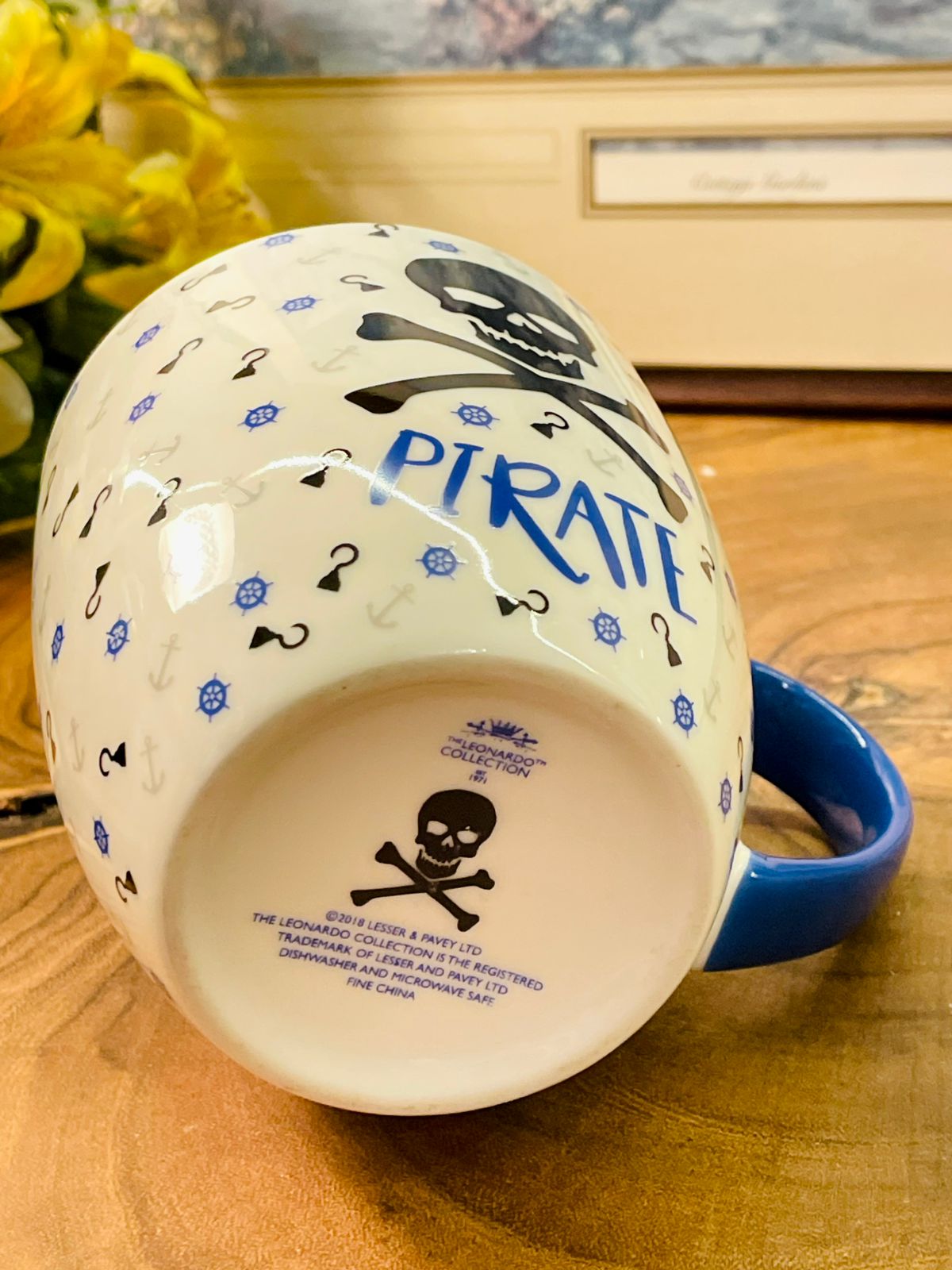 Leonardo Collection Pirate Fine China Mug | Skull Crossbones Cup