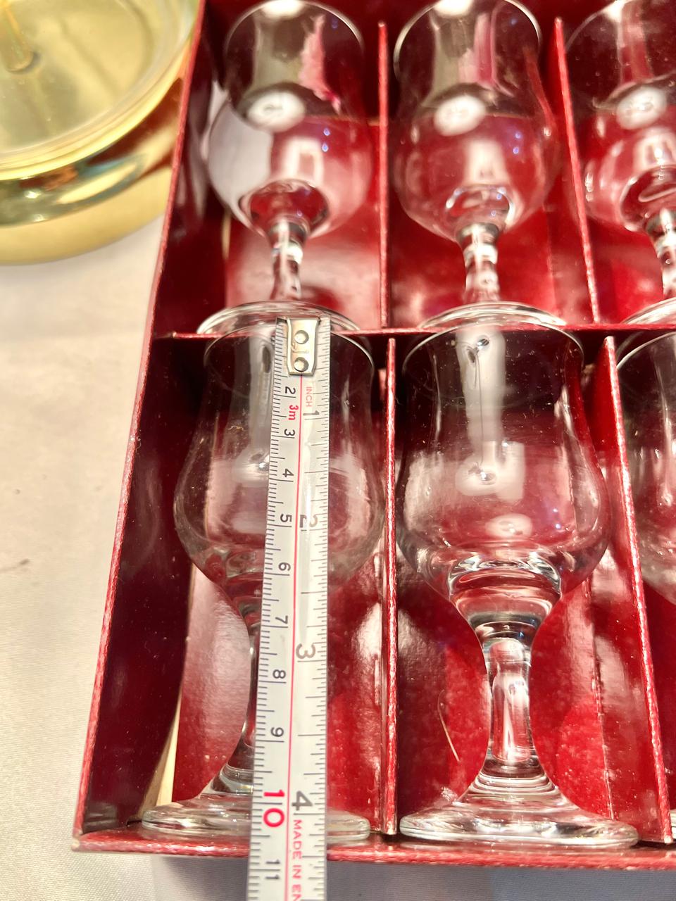 Dema Clear Crystal Short Stemmed Glasses – 6 Piece Set, 4 Inch