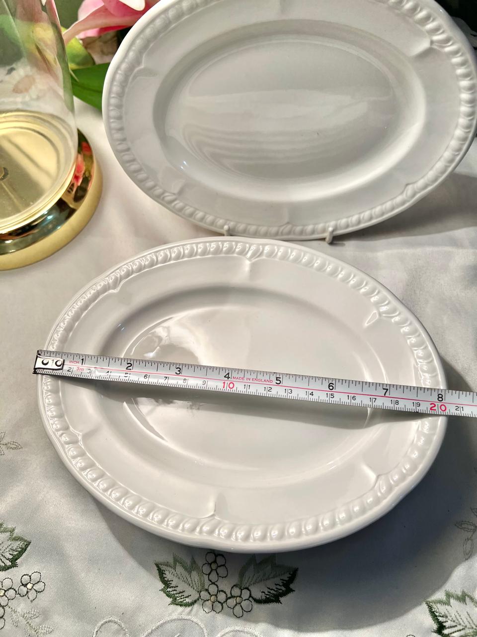 Churchill White Platers Set of 6 Made in England - 20 cm
