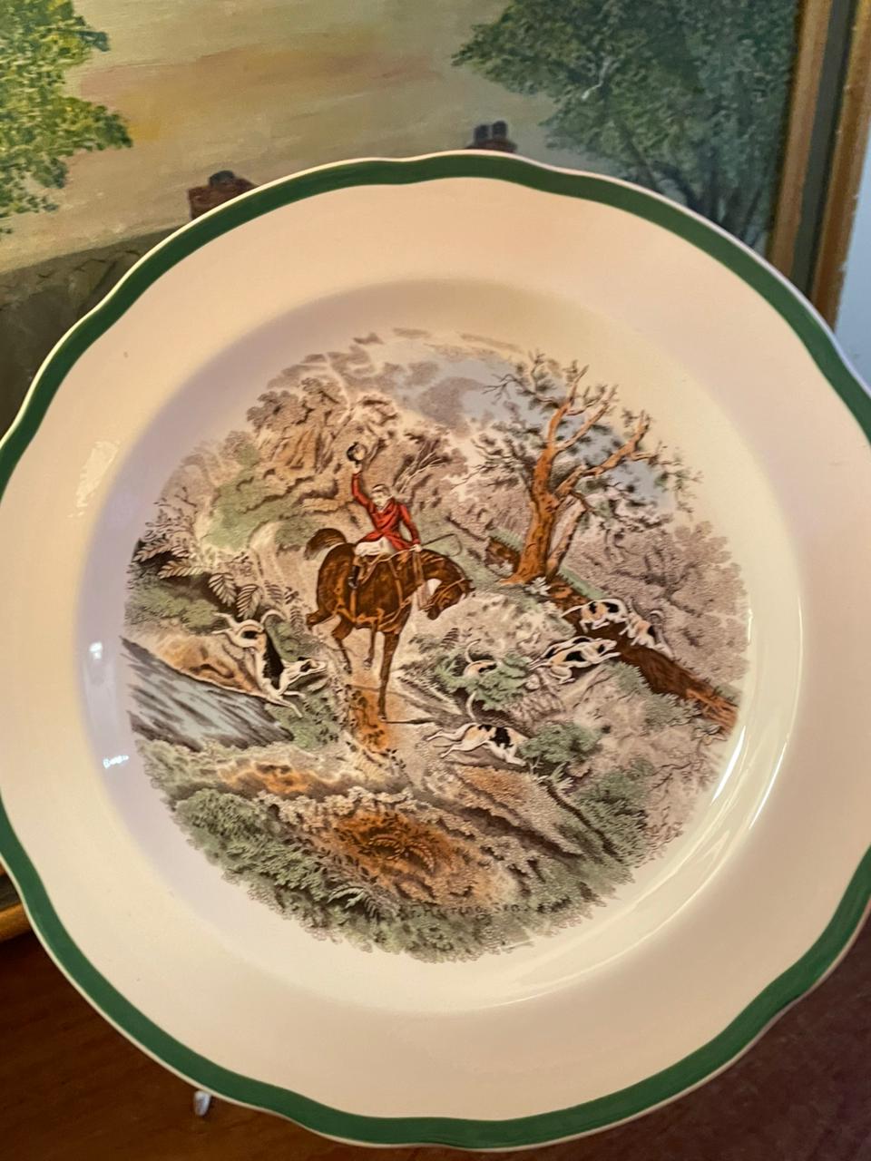 Spode "The Hunt" Dinner Plate | Drawing The Dingle | Made in England