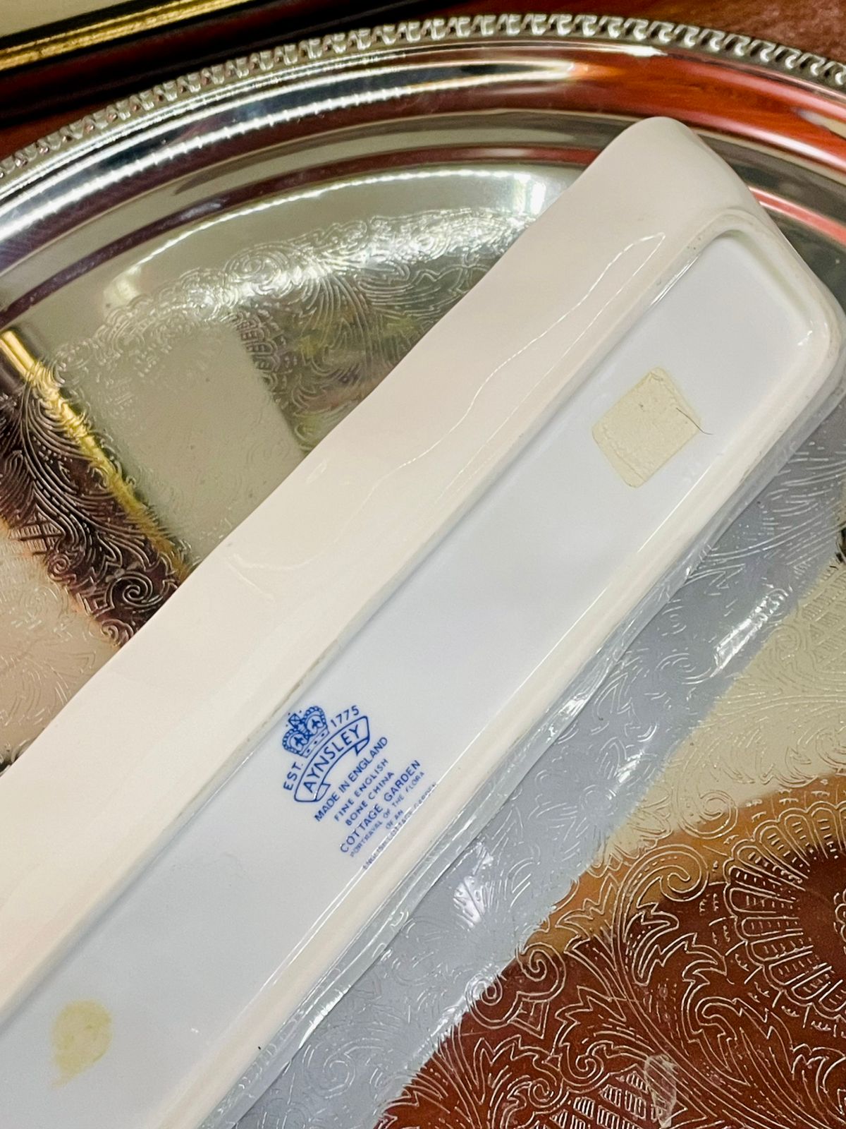 Aynsley Cottage Garden Long Tray – Fine Bone China – Made in England