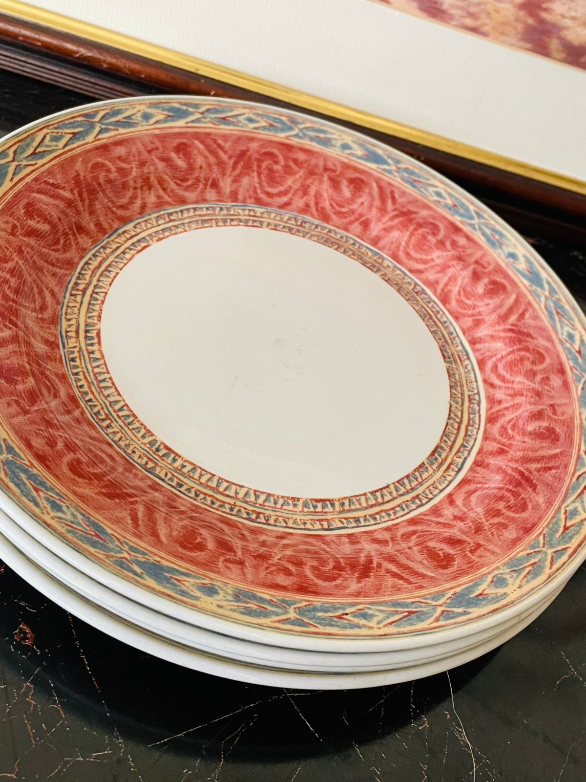 Set of 4 , Jeff Banks Zarand Dinner Plates – Designer Collection, Made in England