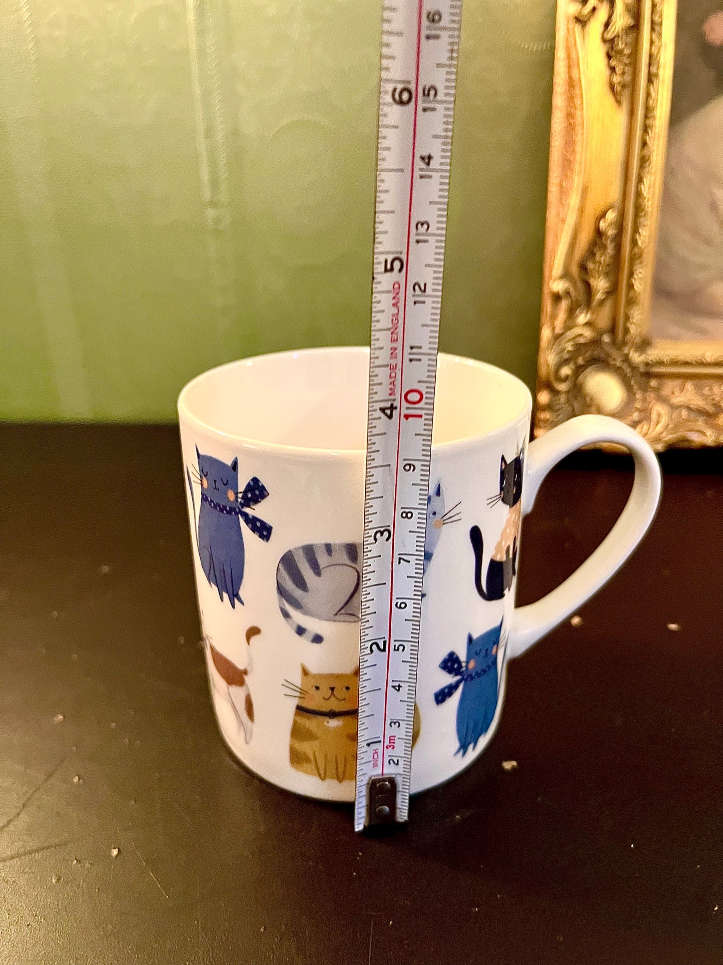 Cat Print Ceramic Coffee Mug 4 Inch