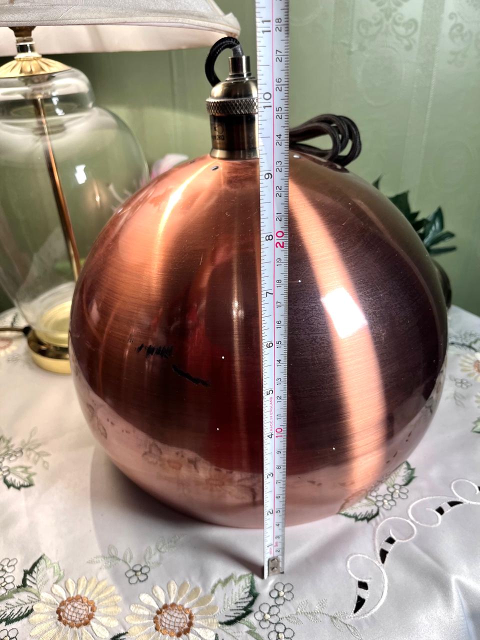 Copper-Tone Globe Table Lamp E27 – 26 cm