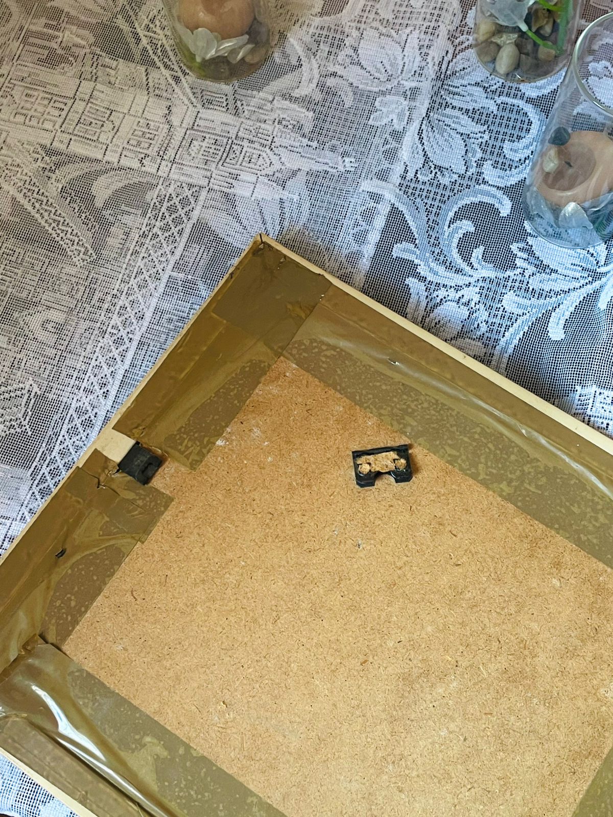 Fairy Cross-Stitch Art – Gold Framed Vintage Embroidery