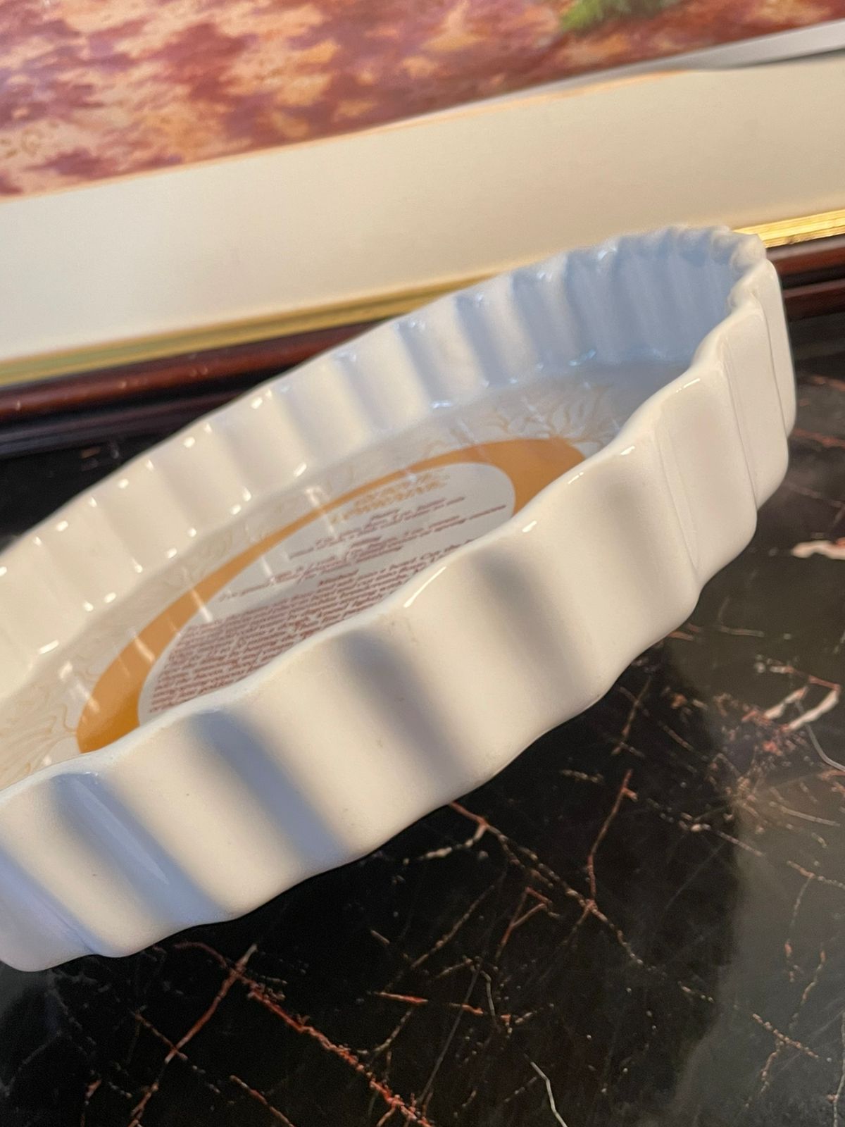 Vintage Quiche Lorraine Recipe Pie Dish – England