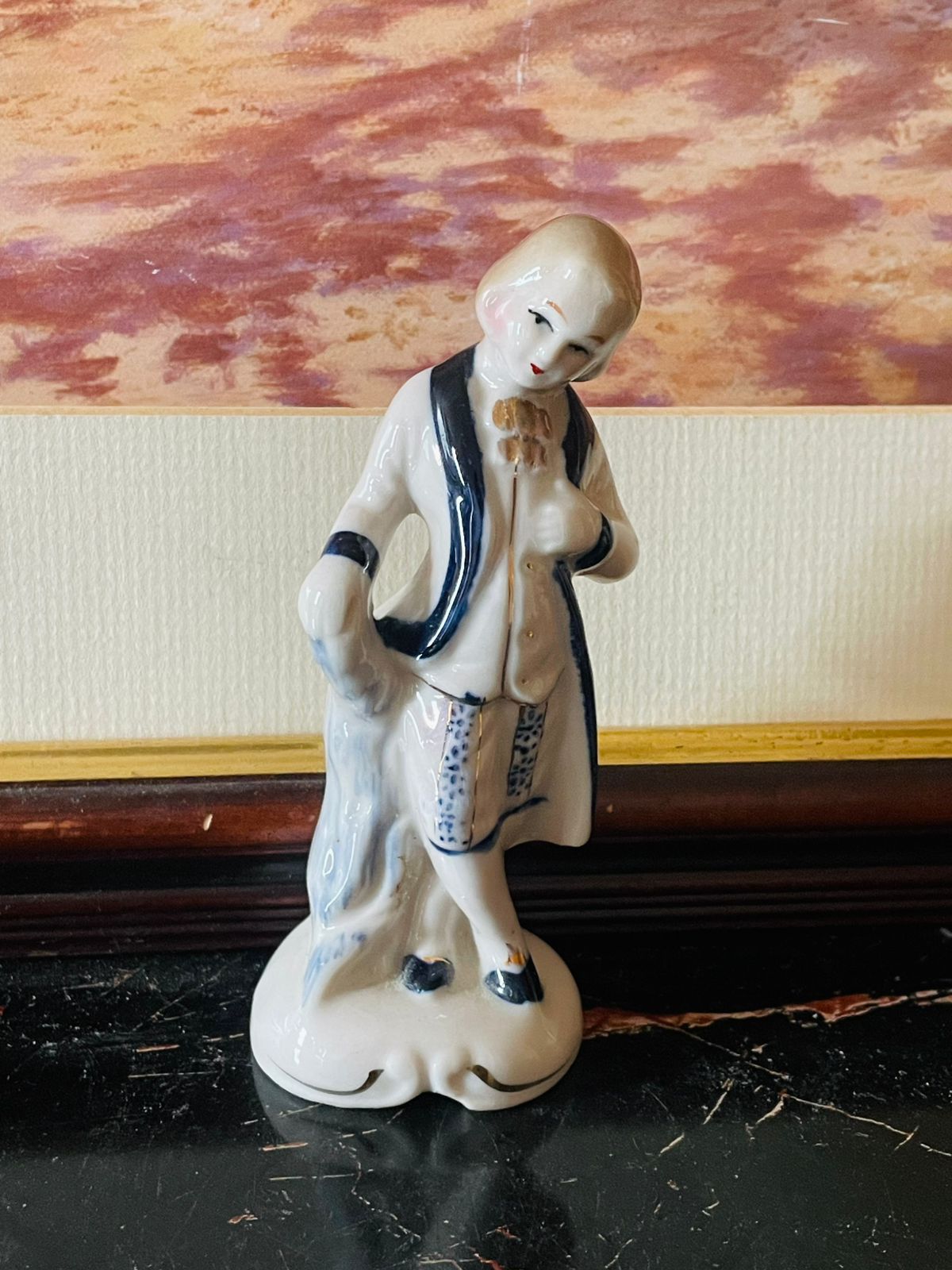 victorian gentleman figurine, bisque porcelain collectible, english porcelain statue, vintage home decor, antique male figurine, european collectible decor, matte porcelain england, rare thrift finds, classic victorian style, sunset kitchen vintage collection
