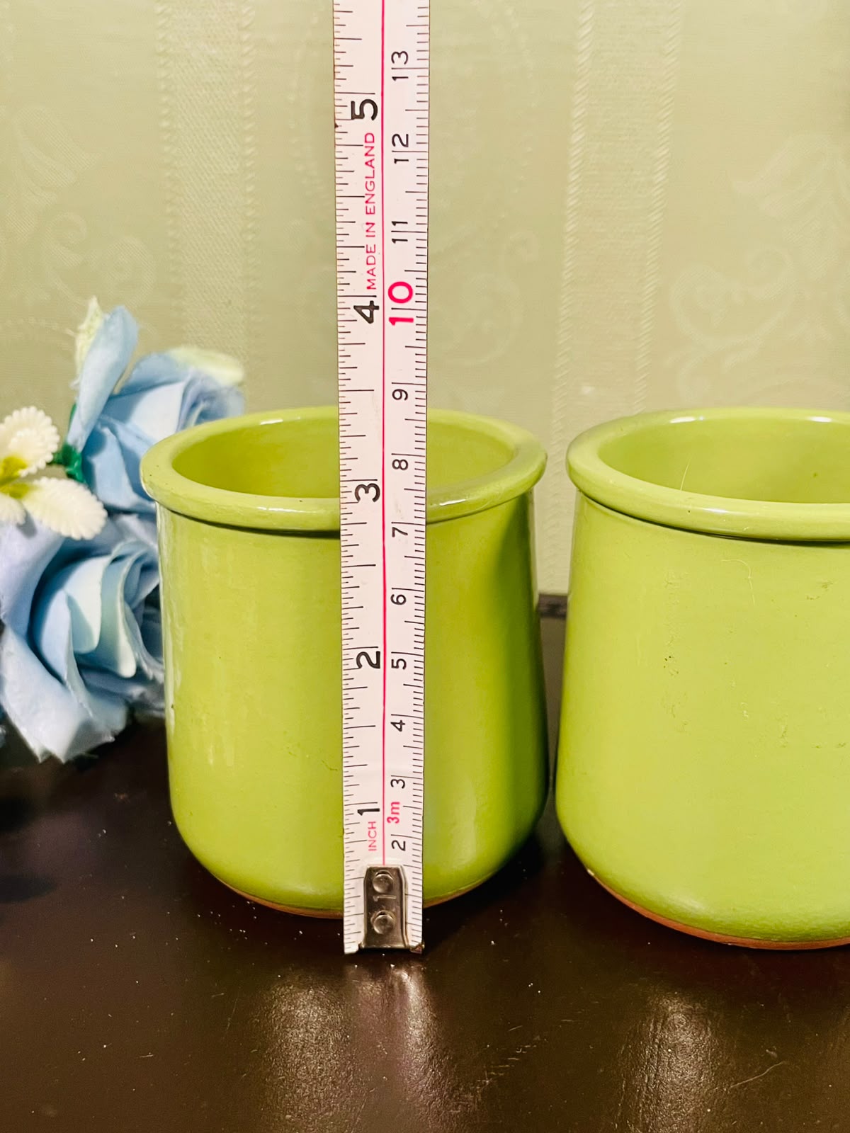 Lime Green Ceramic Planters – Set of 2 | 3 Inch