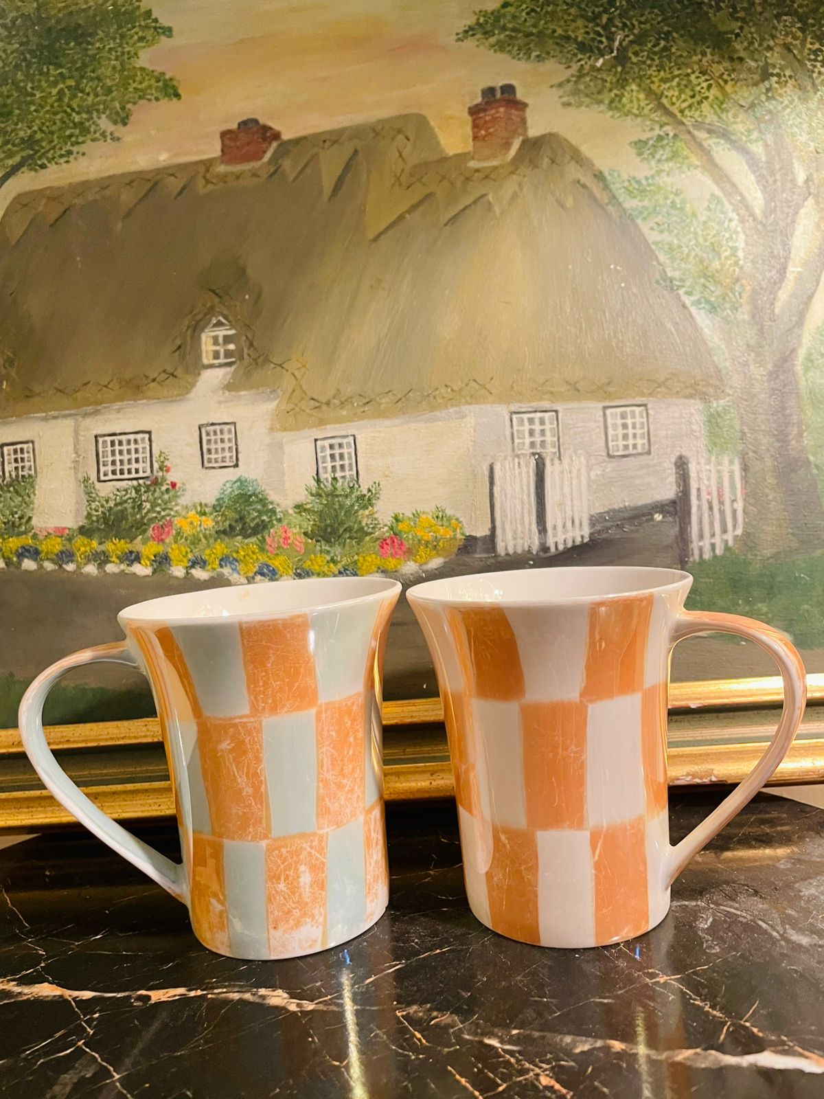 Set of 2 Mugs, Tea mug, Coffee mug ,Oven Safe, Fine Bone China , England