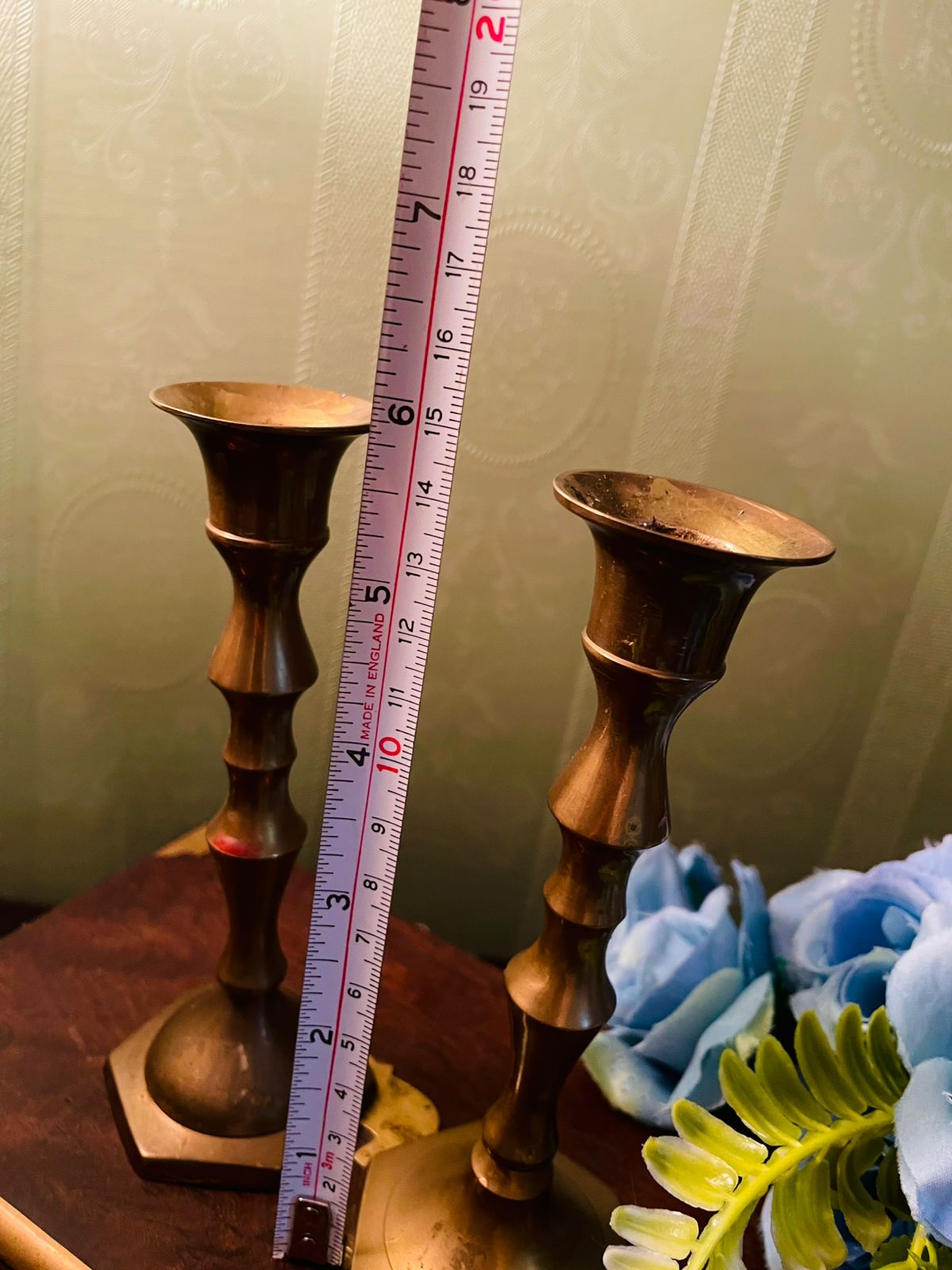 Vintage Brass Candlestick Holder Pair 6 Inch