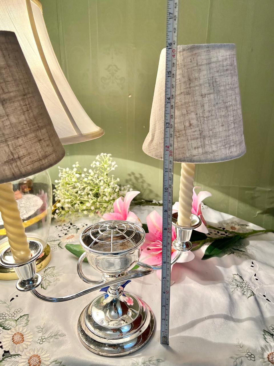 Rare find Silver 2-Arm Candle Centrepiece 40 cm