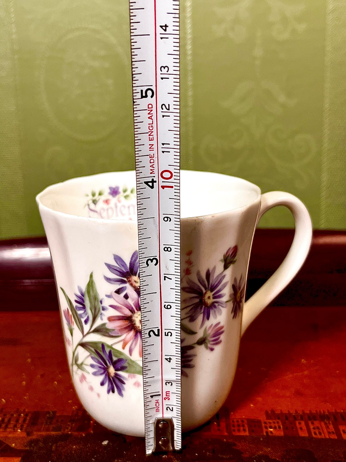 September Birth Month Floral Bone China Mug England