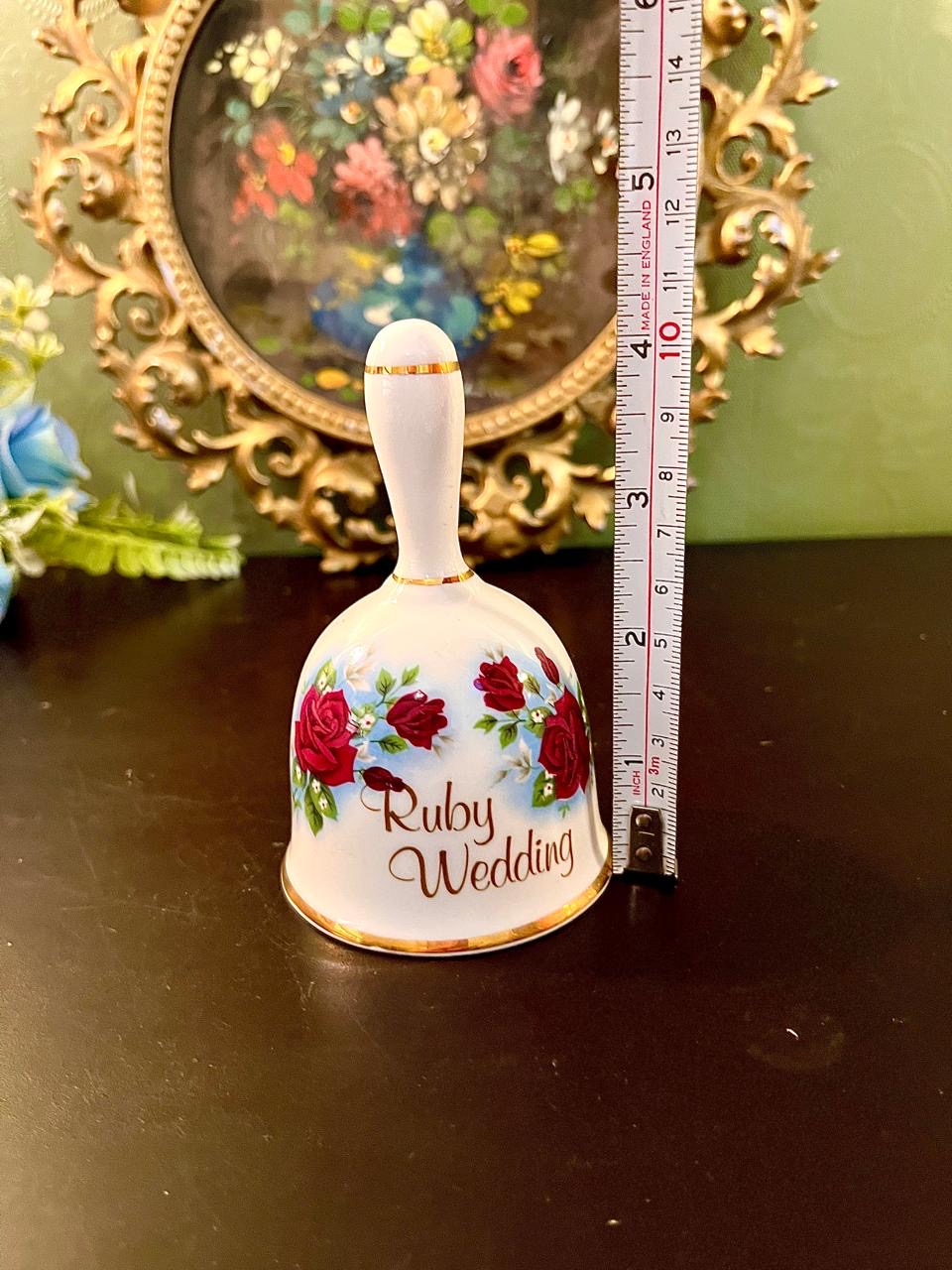 Ruby Wedding Fine bone china Decorative Bell