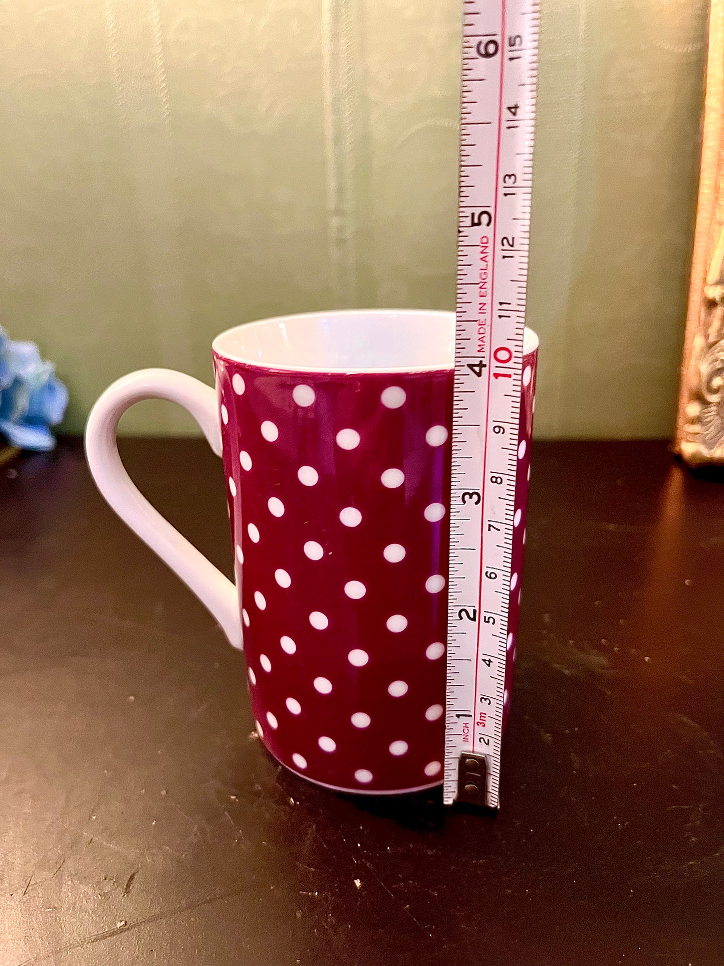 Red Polka Dot Ceramic Mug – White Spot Coffee Cup