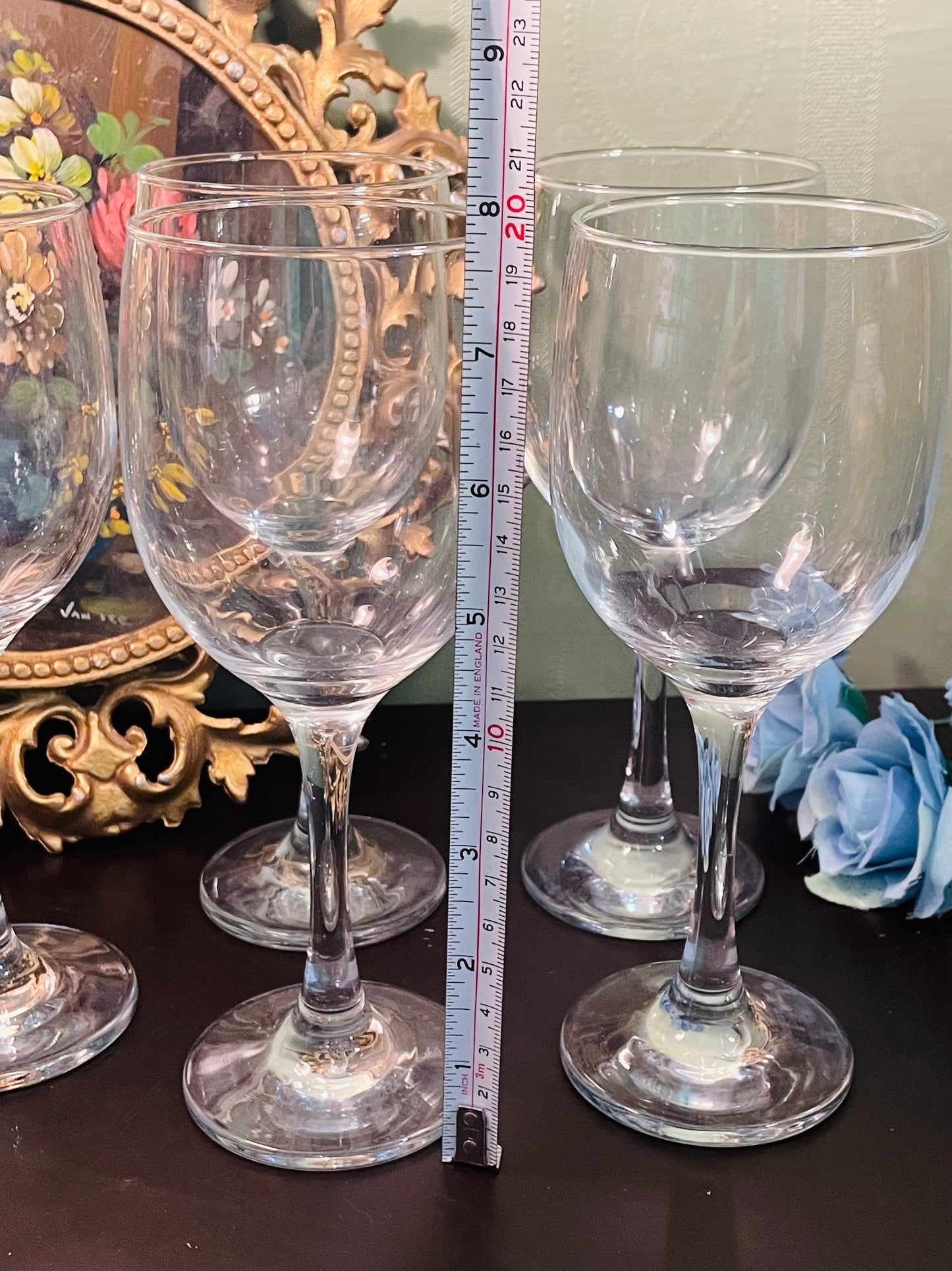 Vintage Clear Glasses Set of 5