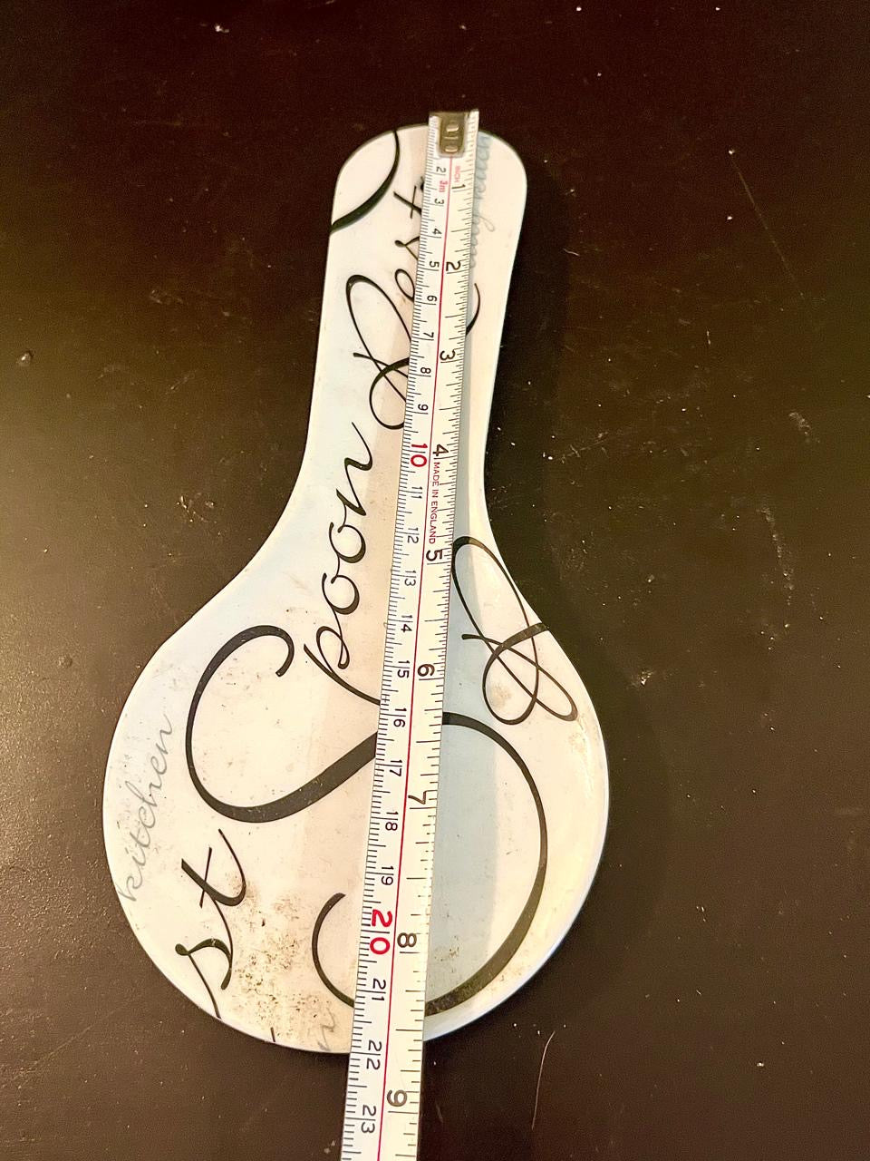 Modern Script Ceramic Spoon Rest