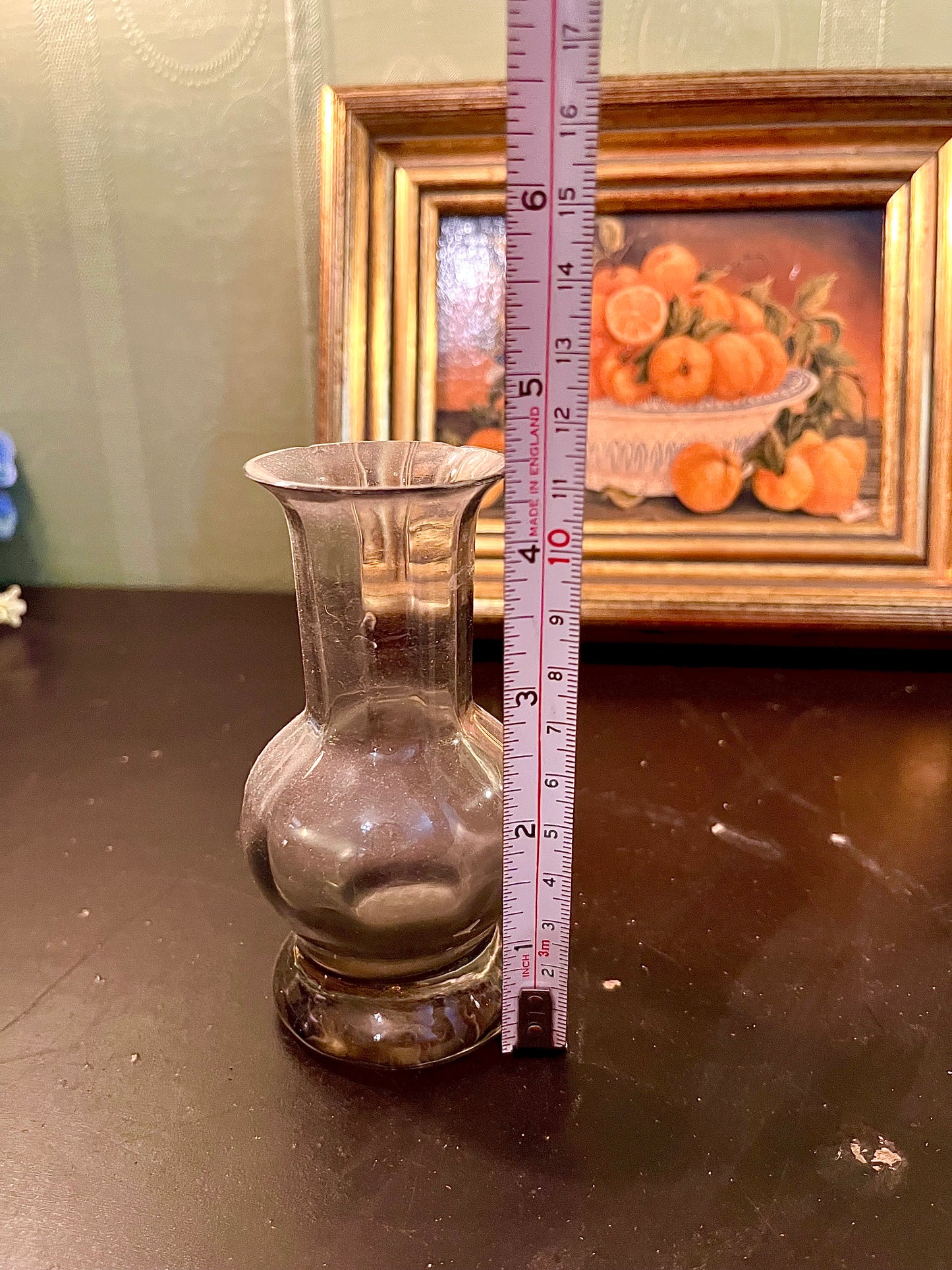 Small Clear Glass Bud Vase – Fluted Rim Decorative Flower Vase