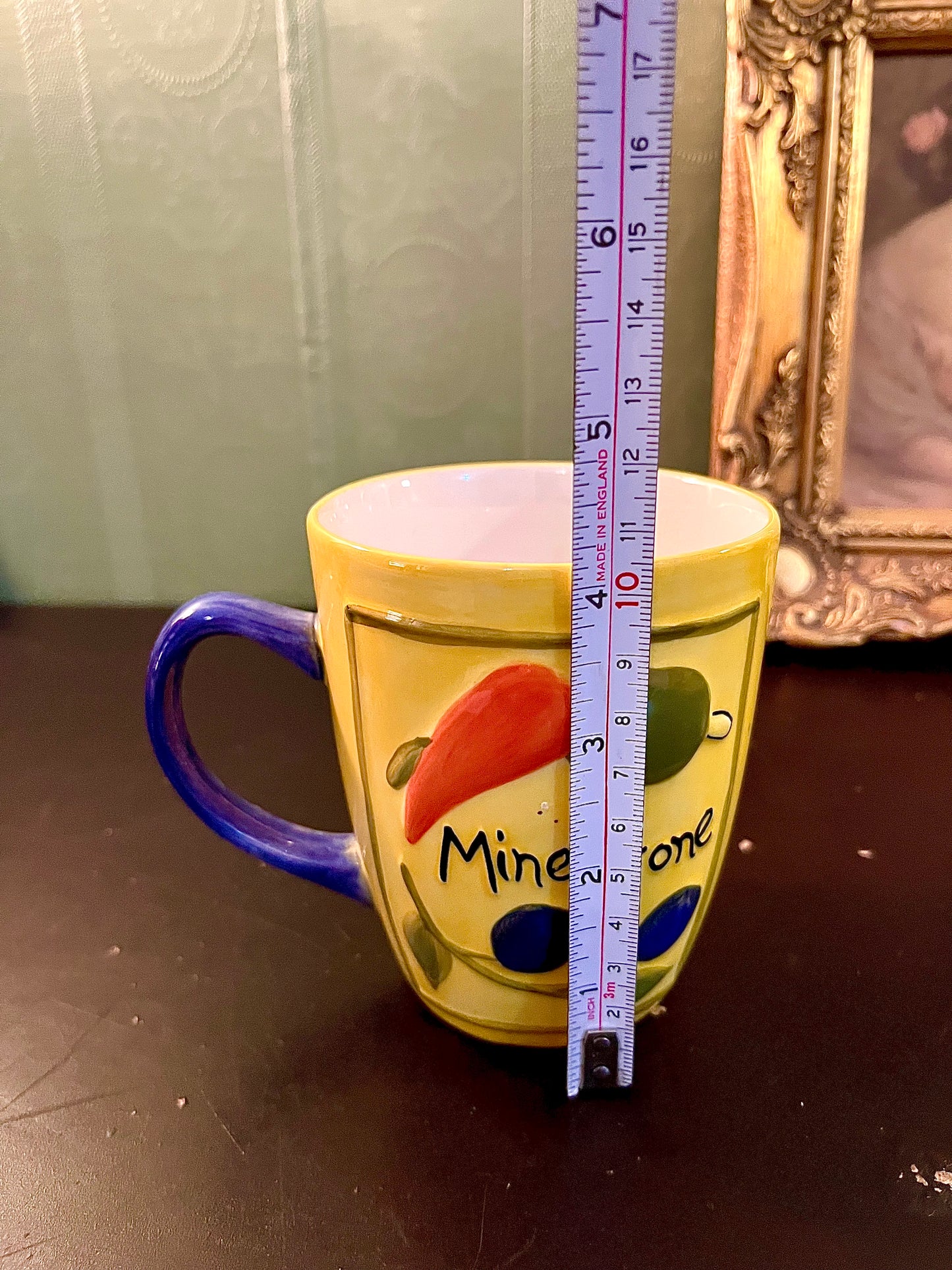 Hand Painted Minestrone Soup Ceramic Coffee Mug 12cm