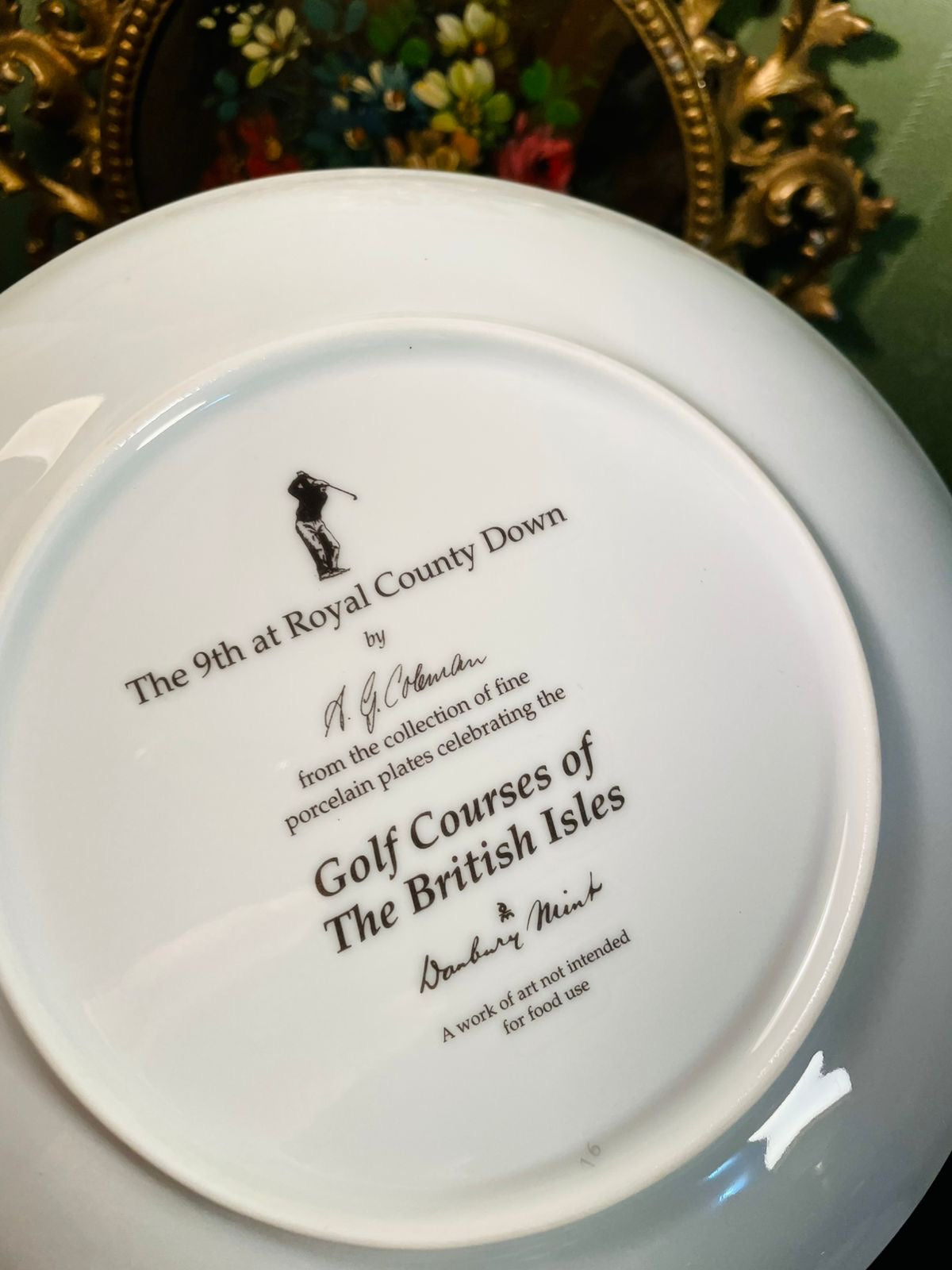 The 9th at Royal County Down Golf Course Porcelain Decor Plate – A.G. Hobson