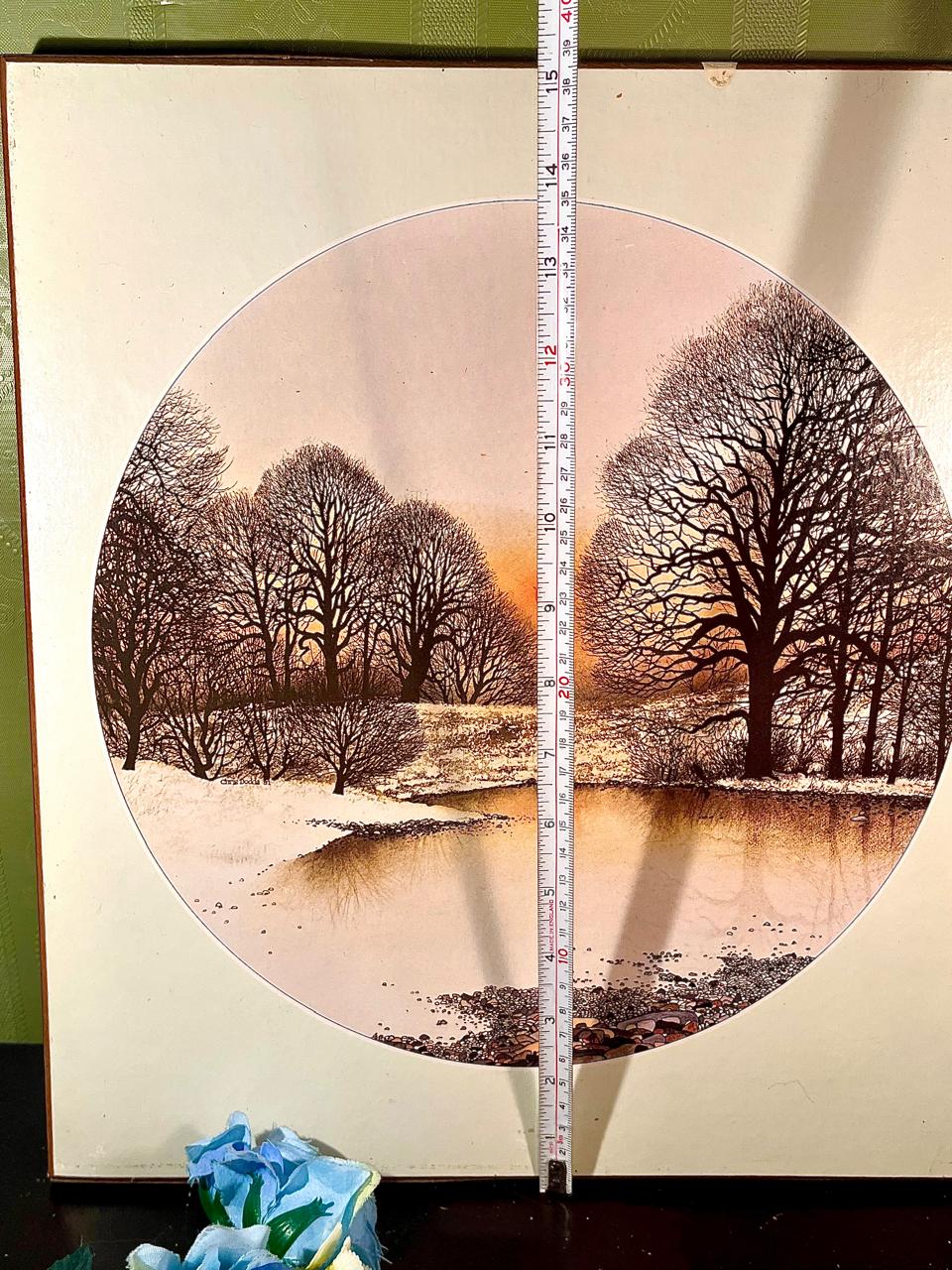 Chris Dodds Framed Winter Landscape Plaque 15 in
