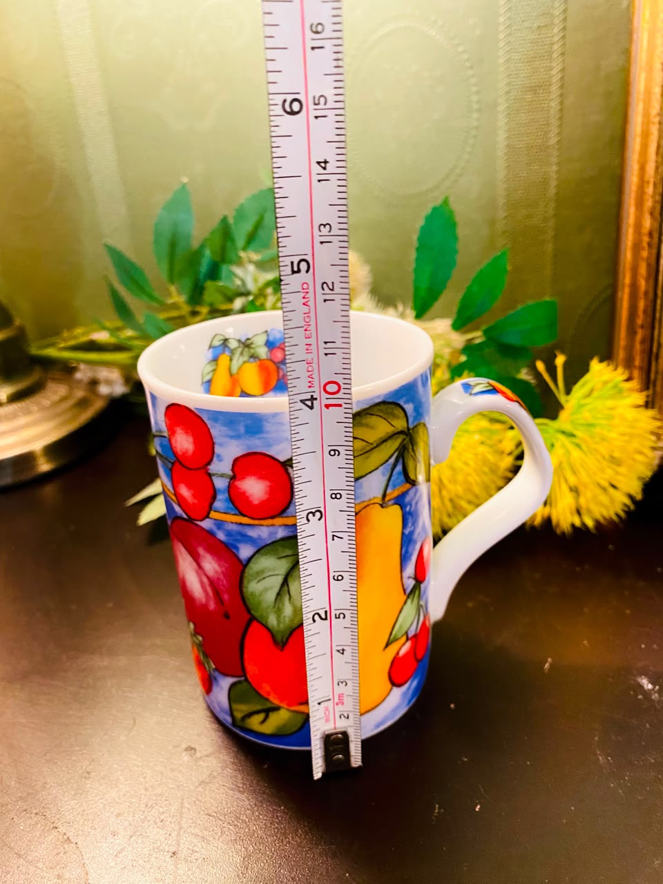 Colourful Fruit Ceramic Mug Blue 1 Piece 10cm