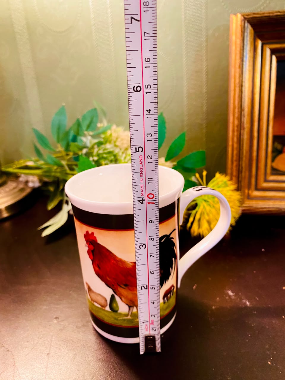Rooster Farmhouse Ceramic Mug White 1 Piece 11cm