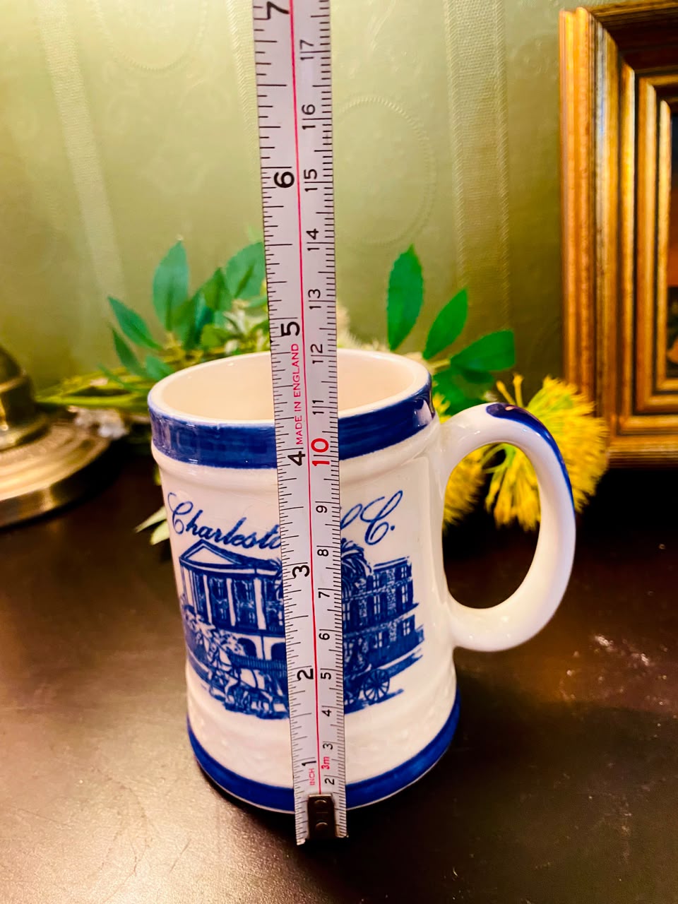 Charleston SC Scenic Ceramic Mug Blue & White 1 Piece 11cm