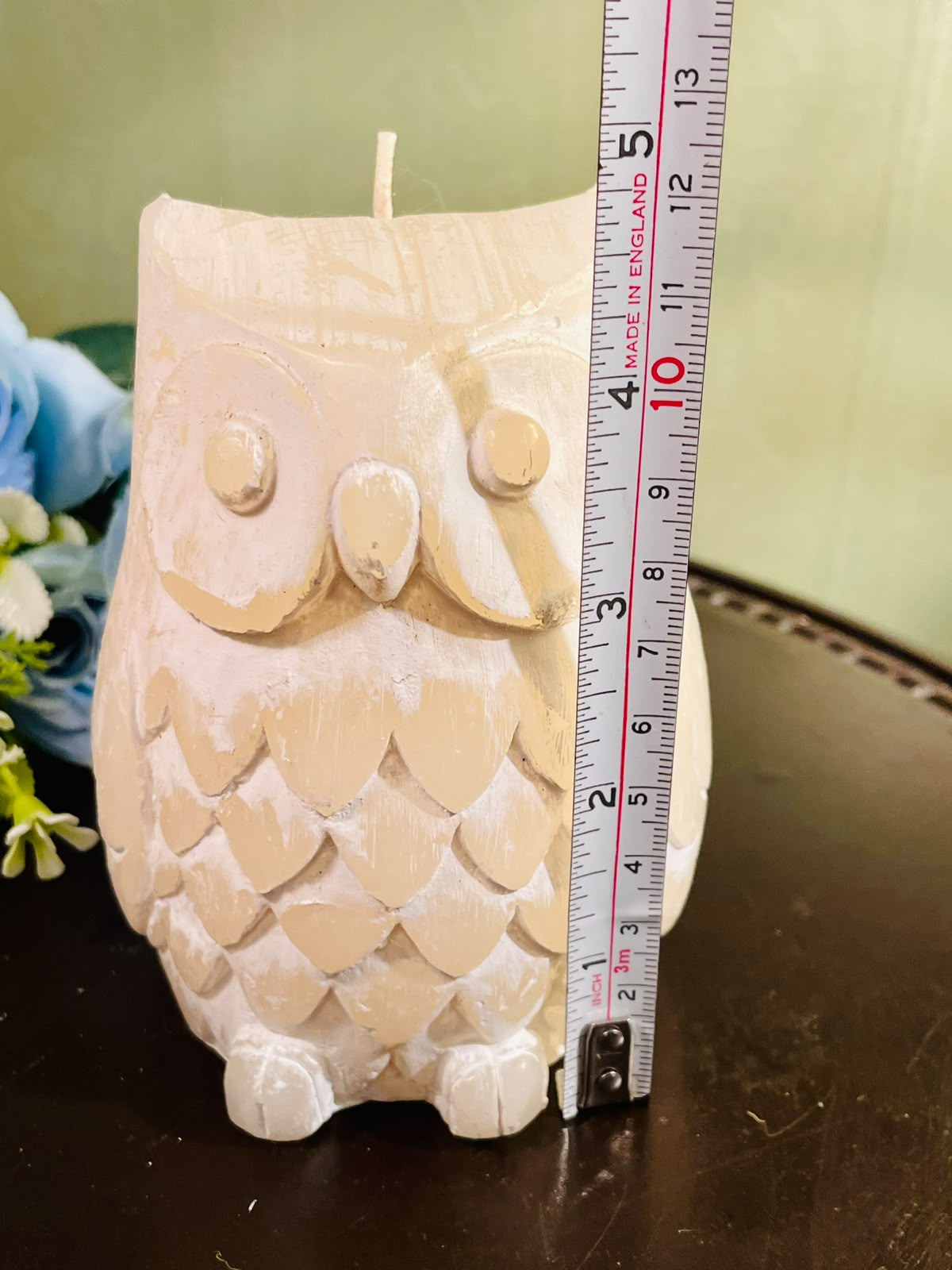 Waitrose Owl Pillar Candle – Cream Decorative Bird-Shaped Candle, Approx. 30-Hour Burn