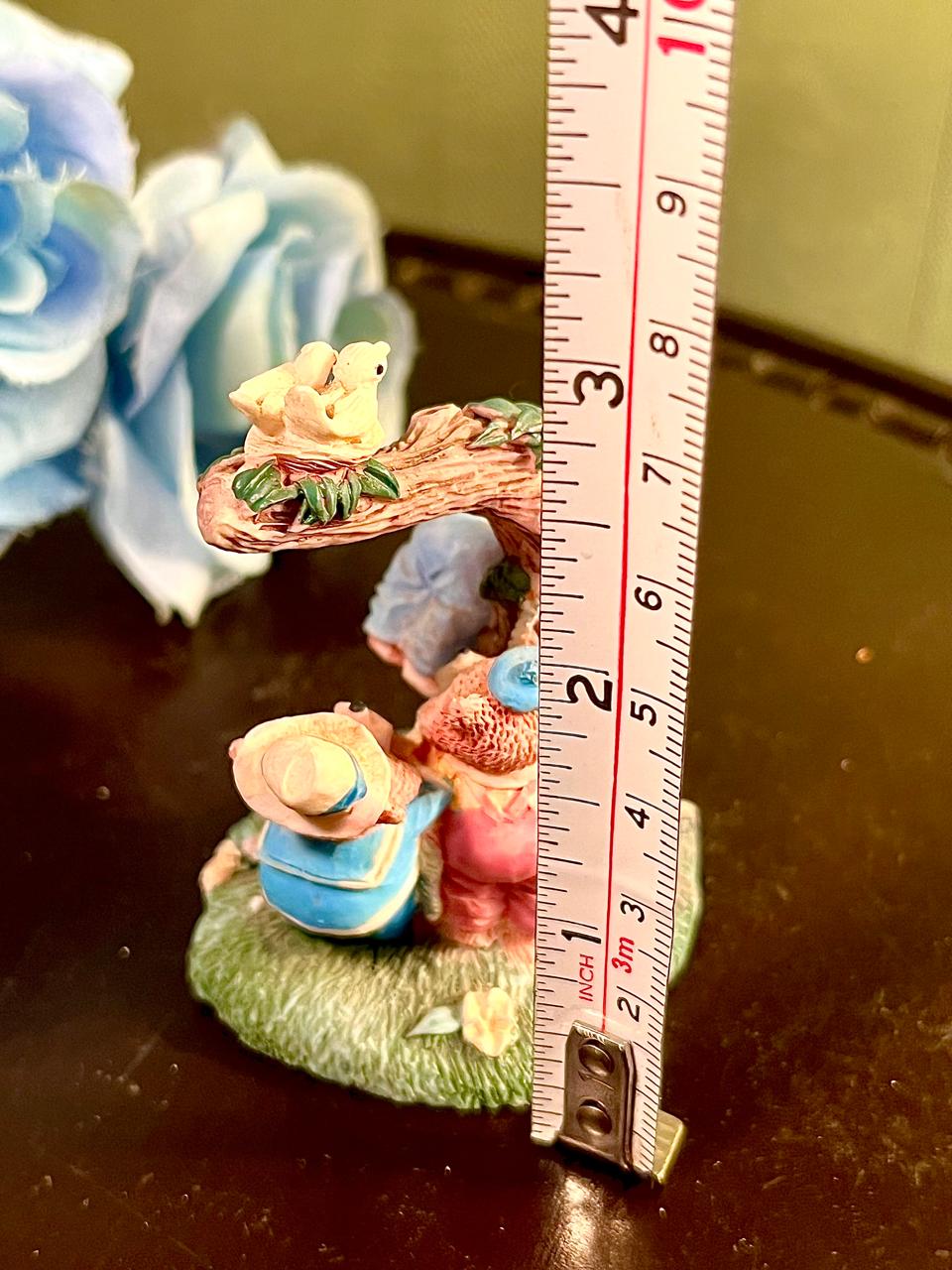 Teddy Bear Tree Picnic Figurine, Approx. 3.5 Inches