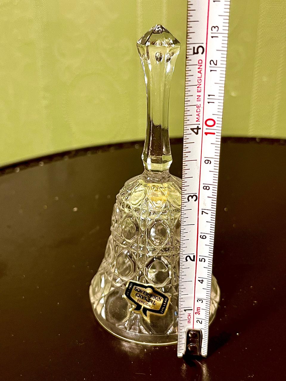 Sovereign Crystal Hand Bell Clear Crystal 13cm
