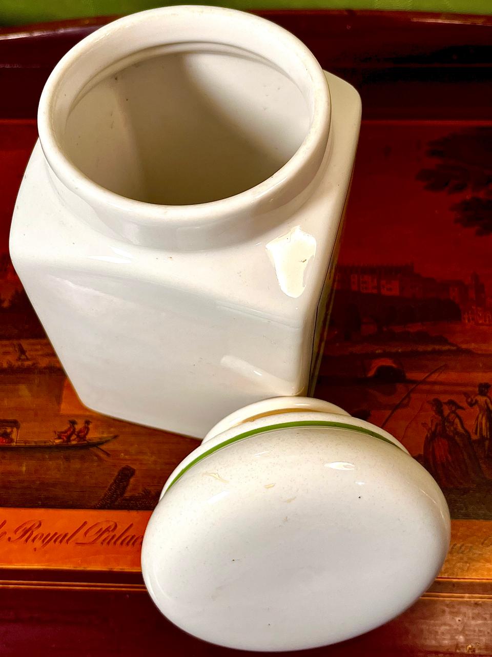 Vintage Ceramic Coffee Storage Canister with Fruit Motif, 20cm